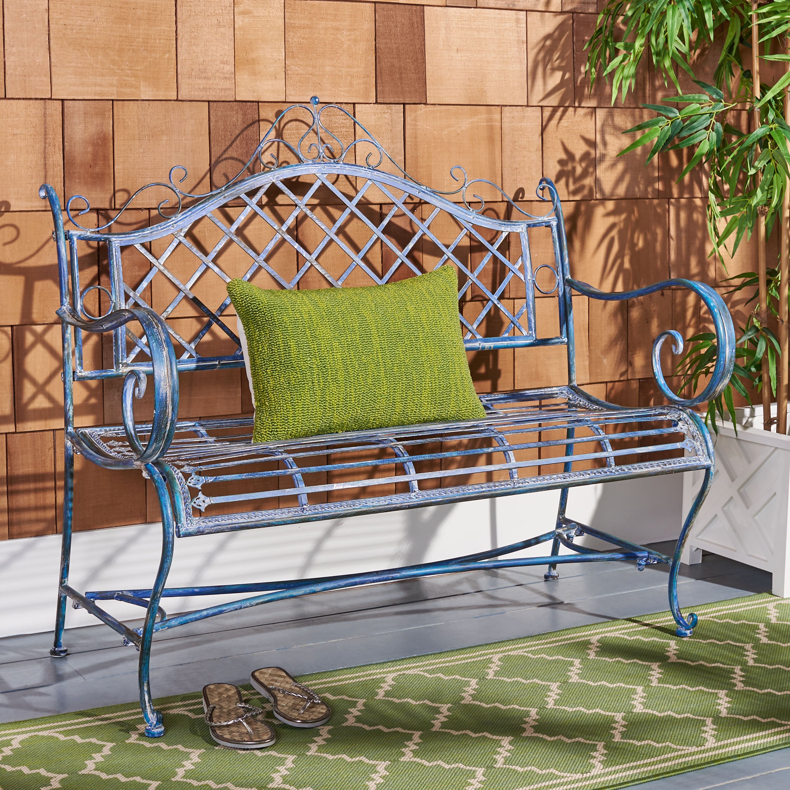 Wrought iron Frame Patio Benches at Lowes.com