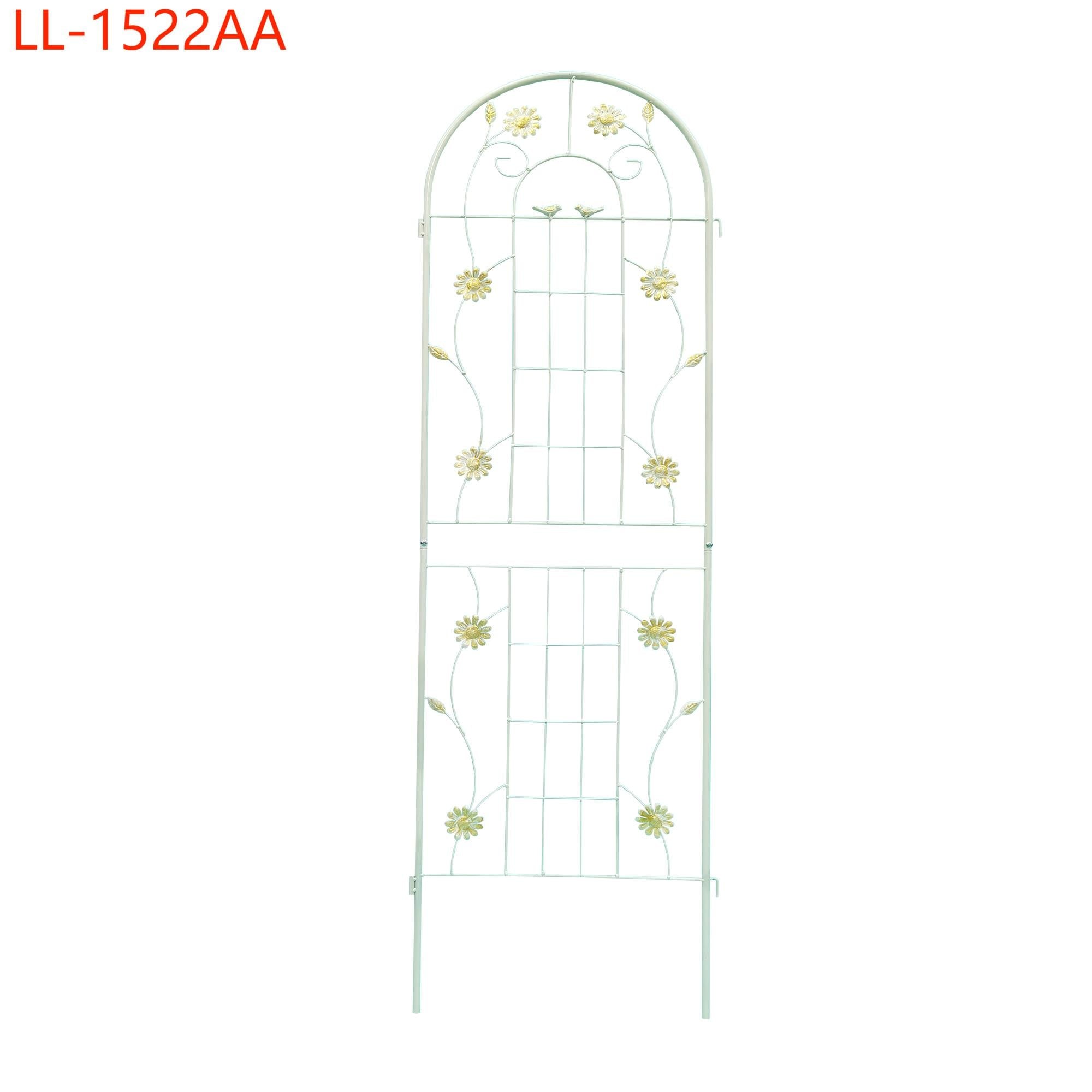 Yiekholo LL-1522AA 19.7-Inches W x 71-Inches H White Iron Traditional Garden Trellis For Climbing Plants For Cucumbers For Roses 4 -Pack