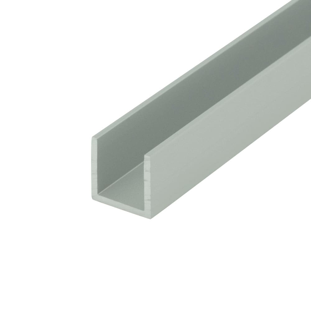 Outwater 3P1.27.02485 Satin Finish 7/16-in Inside Dimension Aluminum U-Channel 46-in Length (Pack of 3) C-Channel