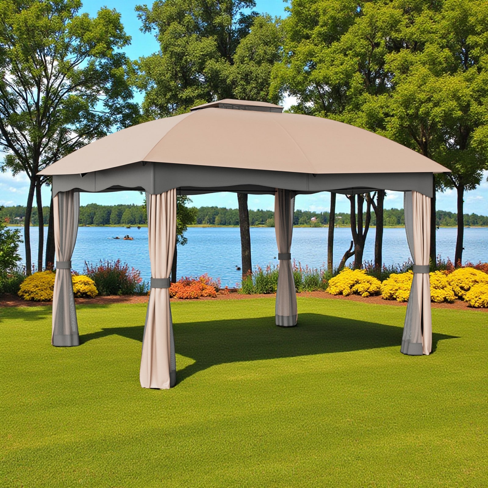 Slickblue D-CO-NB38301PN Wood-Resin-Gazebos - View #3