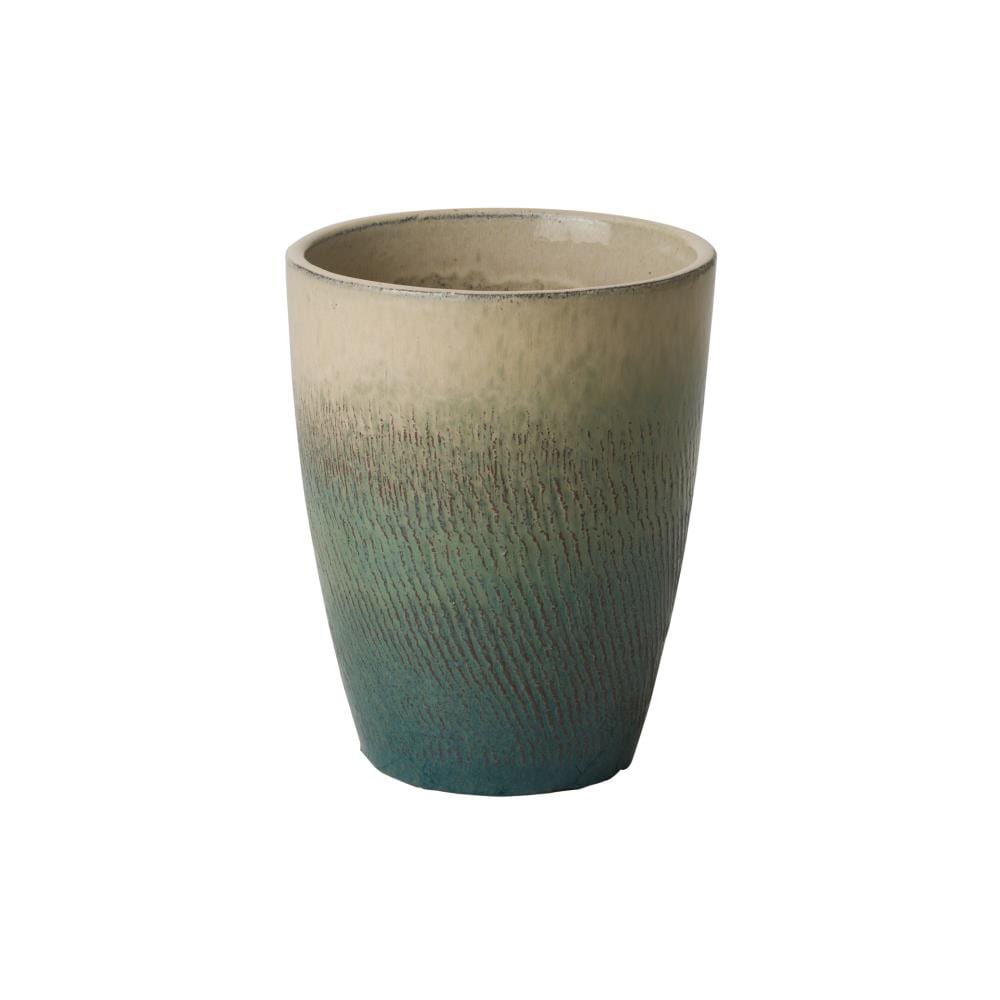  0533BS-1 Round 9.5-in W Small Multiple colors/finishes Ceramic Planter with Drainage Holes