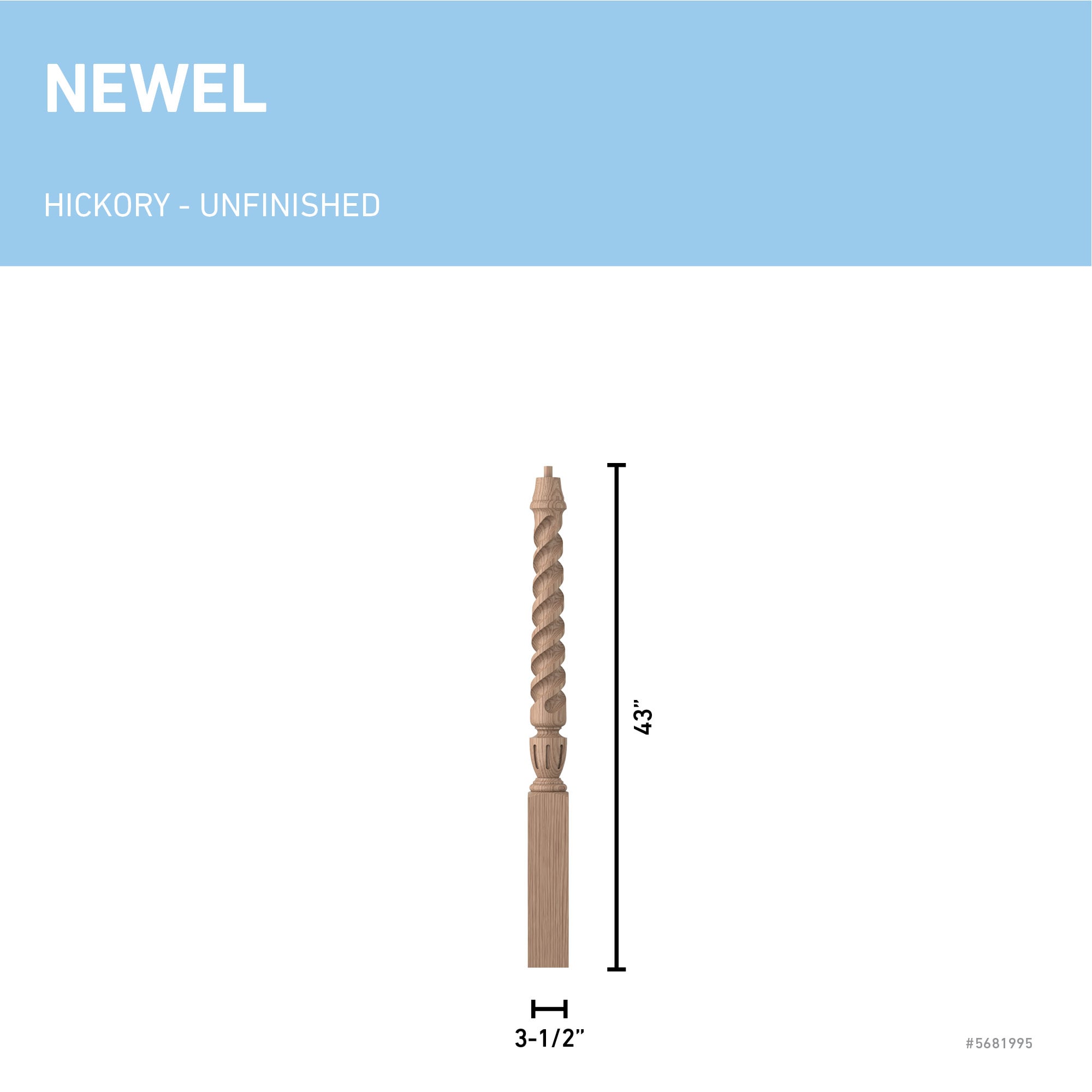 L.J. Smith Stair Systems LJT-3010-HK Interior-Stairpart-Newel-Posts - View #3