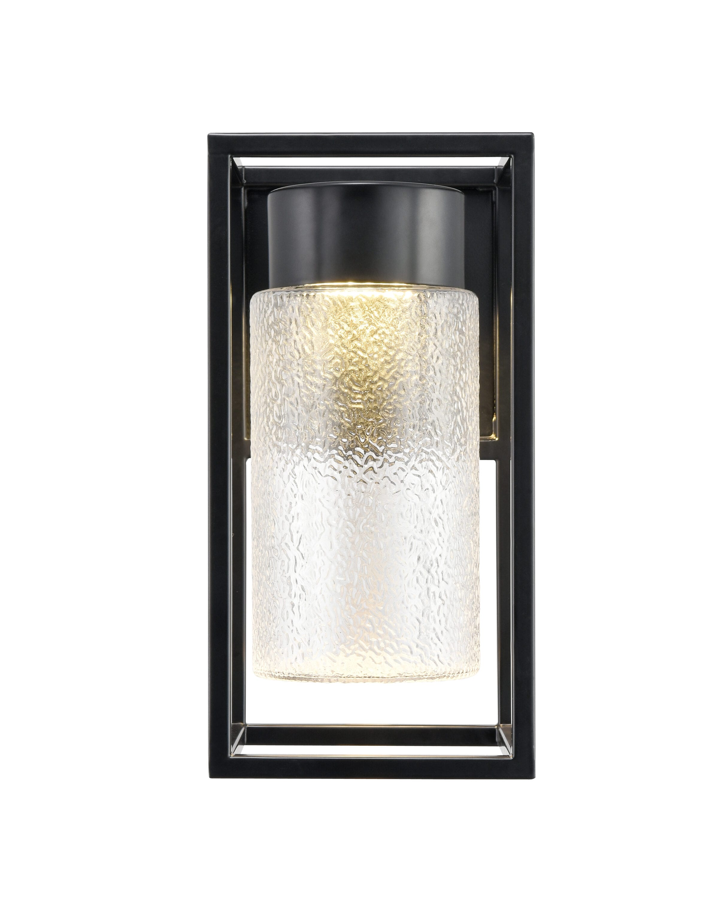 Millennium Lighting 73001-PBK 11-in H Matte Black Hardwired Integrated LED Outdoor Wall Light