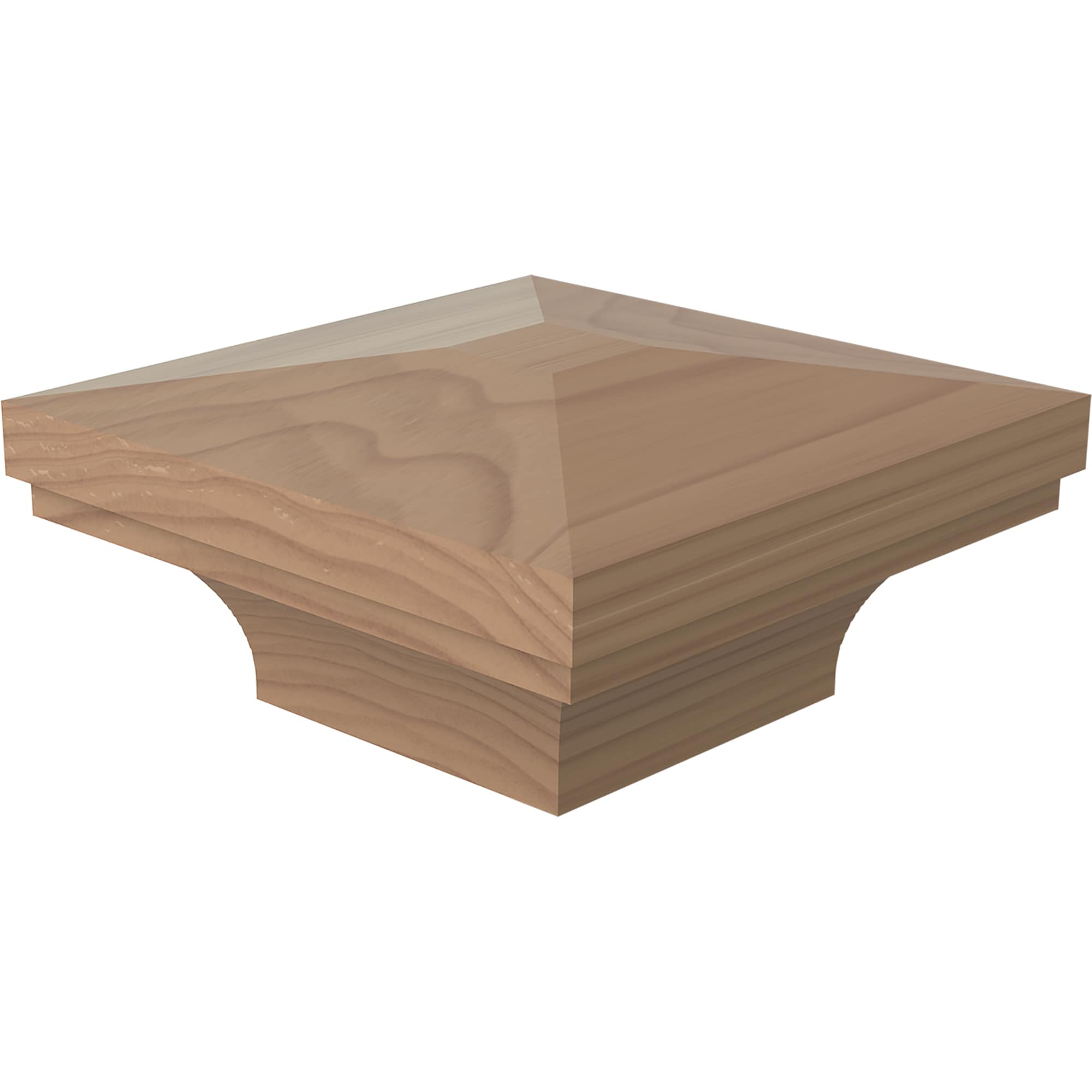 L.J. Smith Stair Systems LJ-9011-P 5.2-in x 1.875-in Unfinished Poplar Stair Newel Post Cap