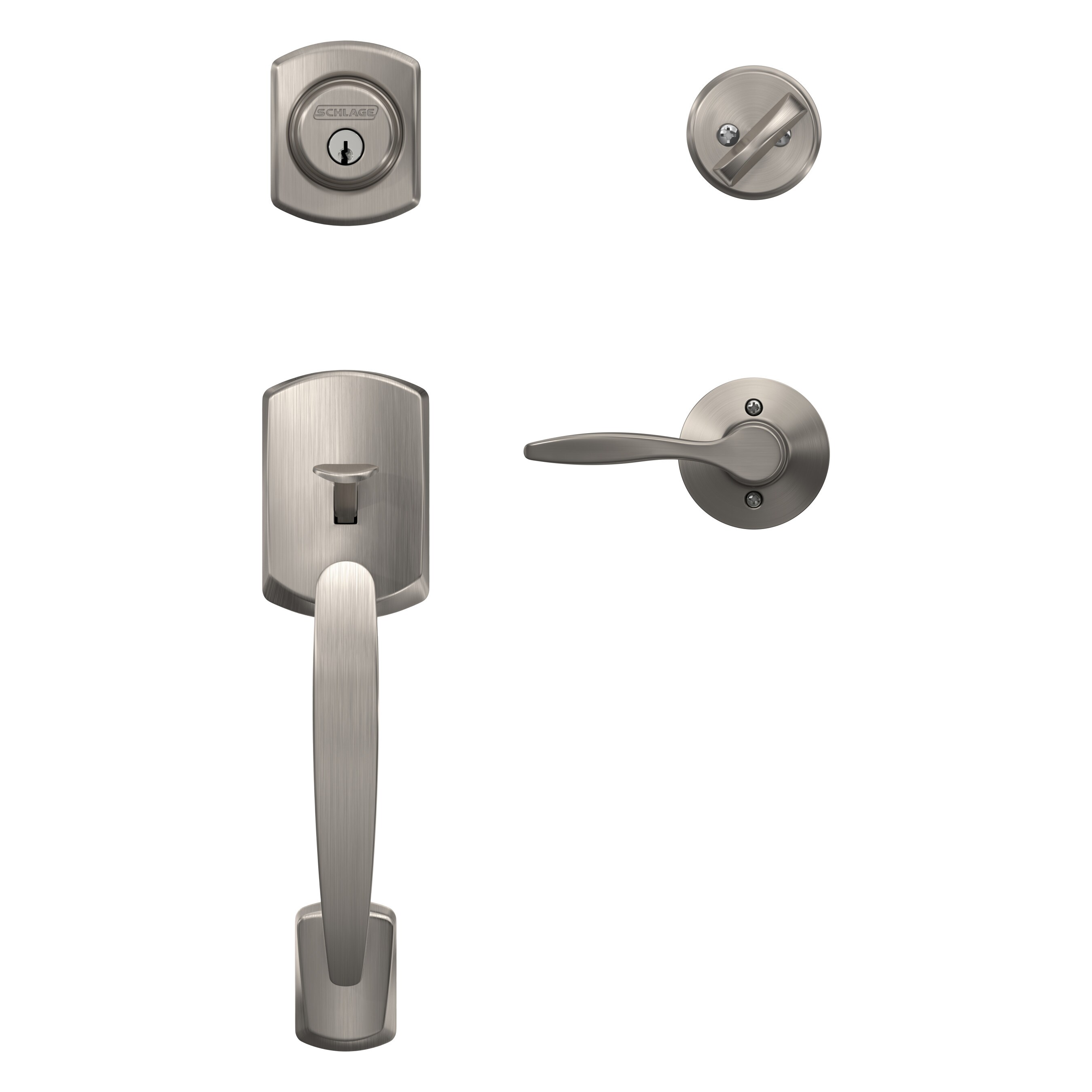 Schlage F60 GRW 619 DEL RH handlesets - View #2