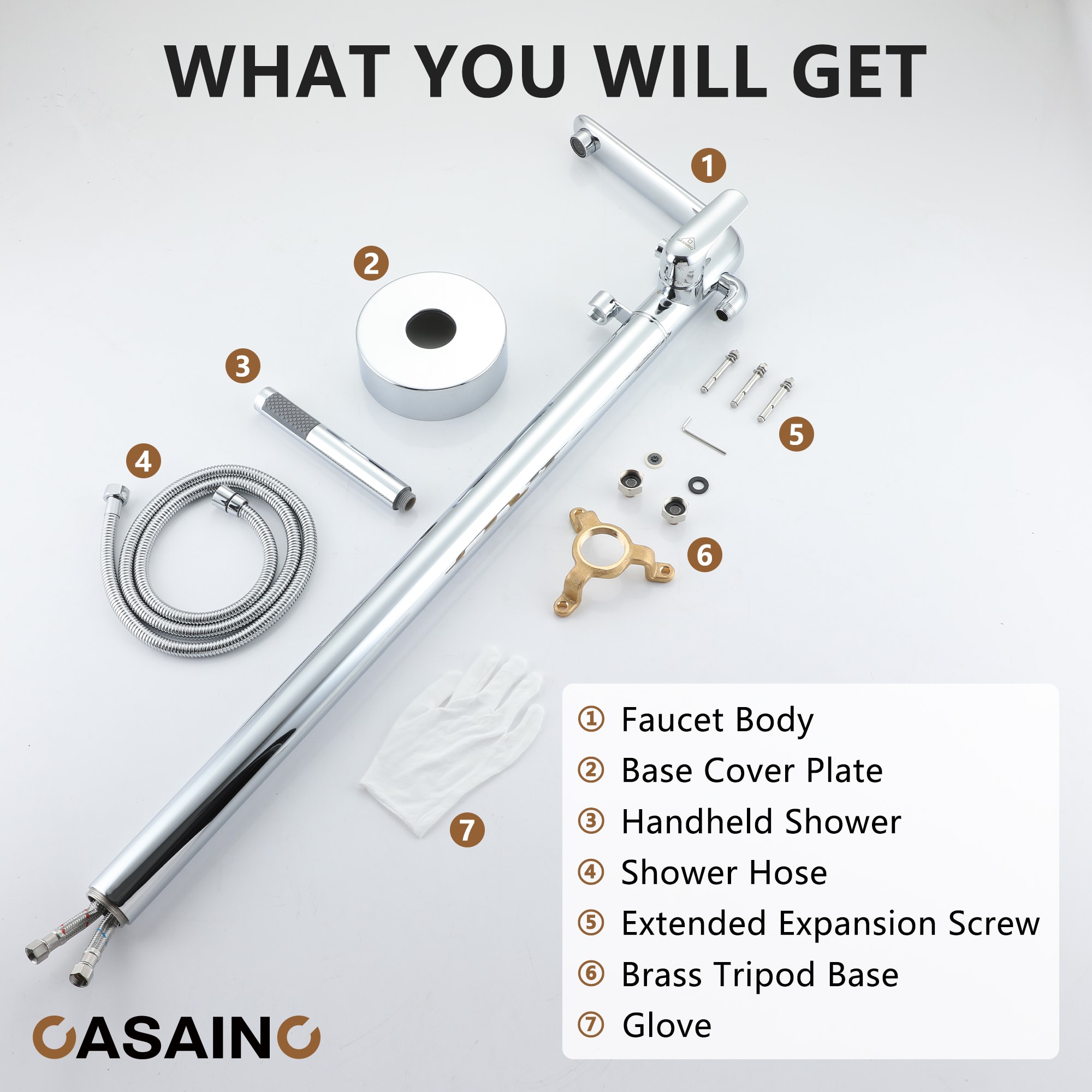 CASAINC KCLT0054-CP Roman-Tub-Faucets - View #4