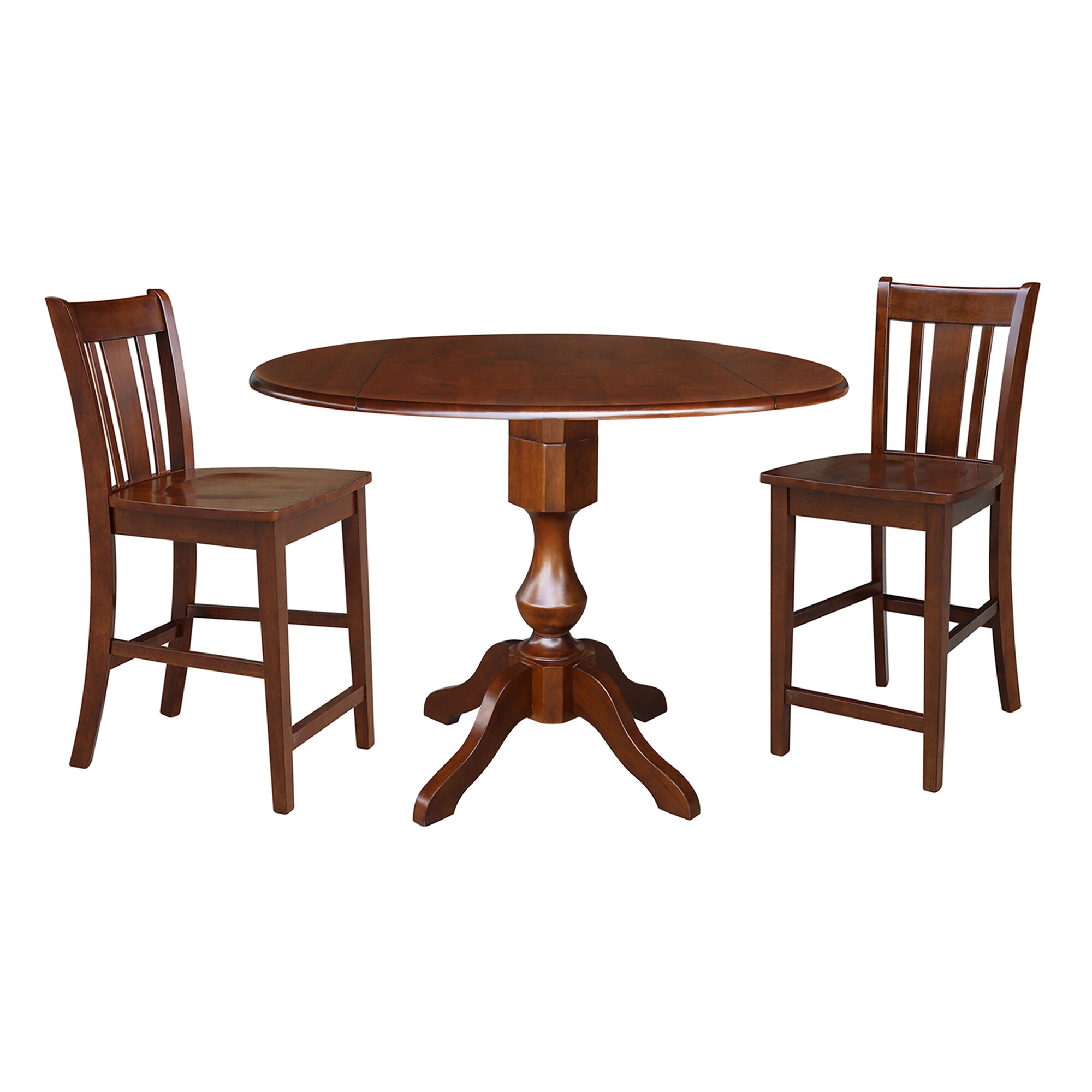 International Concepts K581-42DPT-11-S102-2 Espresso Casual Dining Room Set with Round Table (Seats 4)