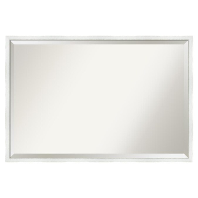 Amanti Art Breeze Distressed White, Distressed White Vanity Mirror