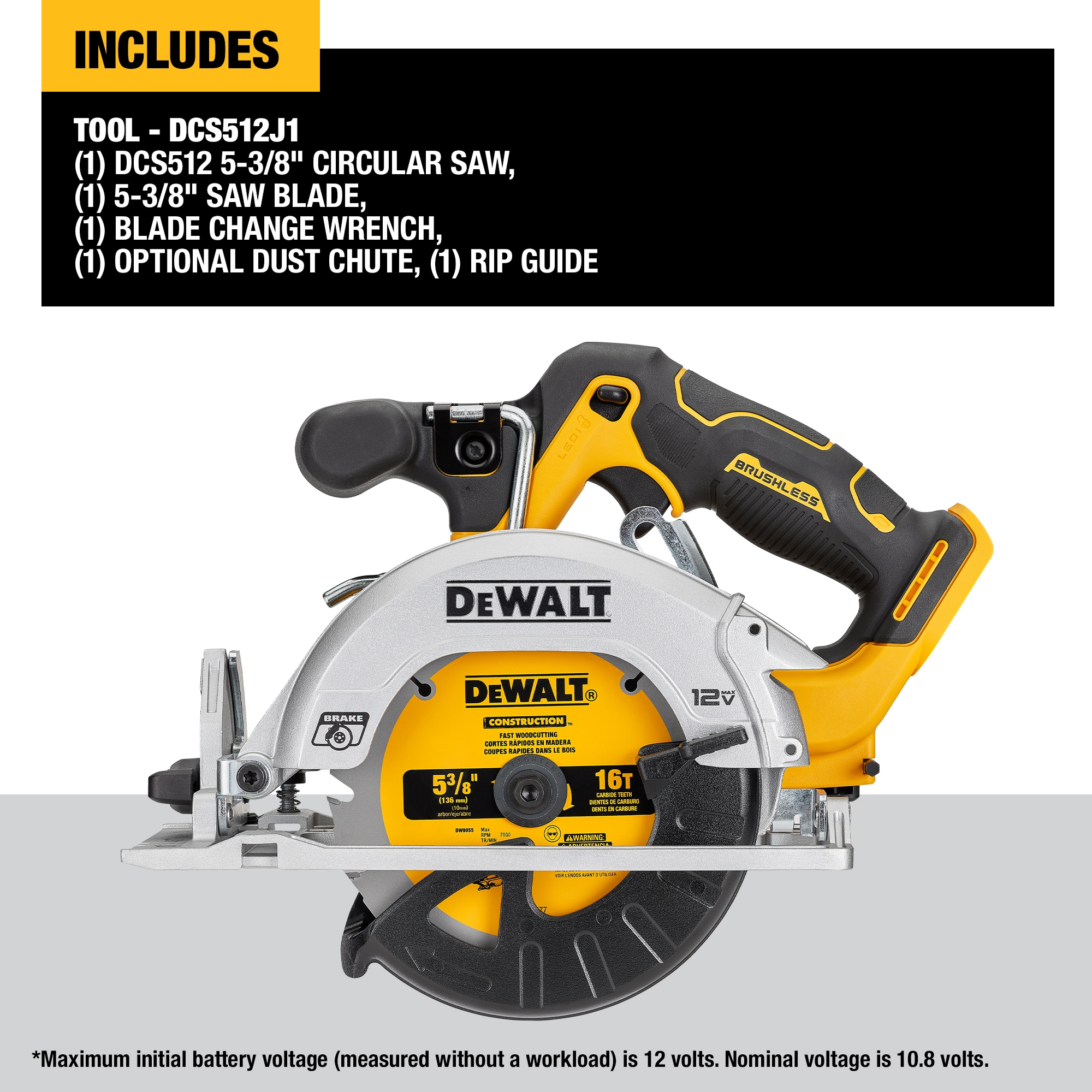 DEWALT XTREME 12-volt Max 5-3/8-in Brushless Cordless Circular Saw (Bare  Tool) in the Circular Saws department at