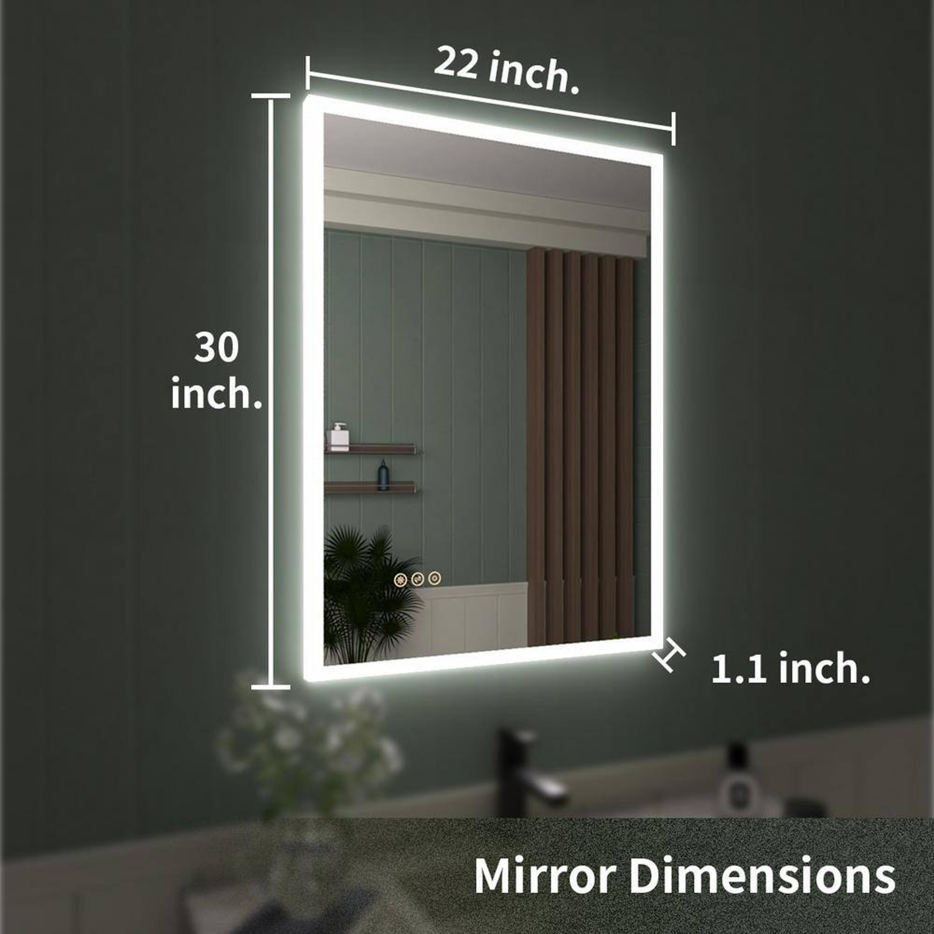 Bayfeve BFKF-2230C4-MIR Framed-Bath-Mirrors - View #5