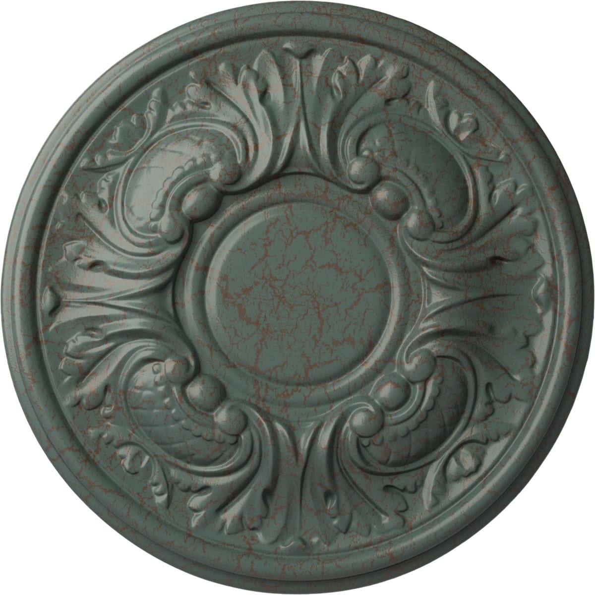 Ekena Millwork CM11WACBC Wakefield 11.75-in W x 11.75-in L Painted Cloud Burst Crackle Polyurethane Whole Ceiling Medallion