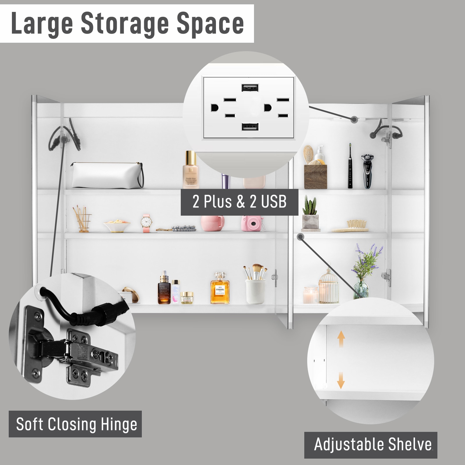 Winado LO1G52001656 Bathroom-Medicine-Cabinets - View #4