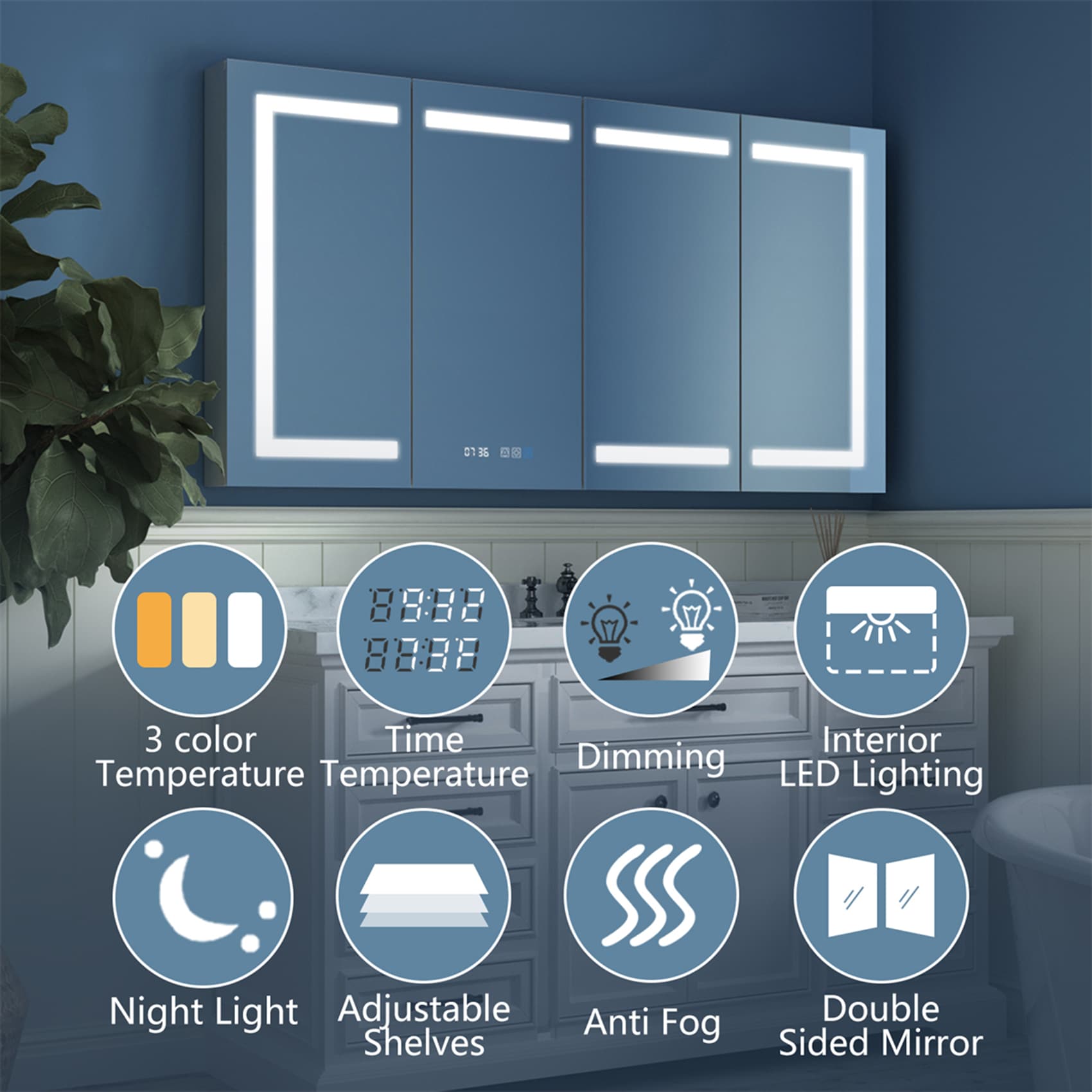 ExBrite W7MC6036 Bathroom-Medicine-Cabinets - View #4