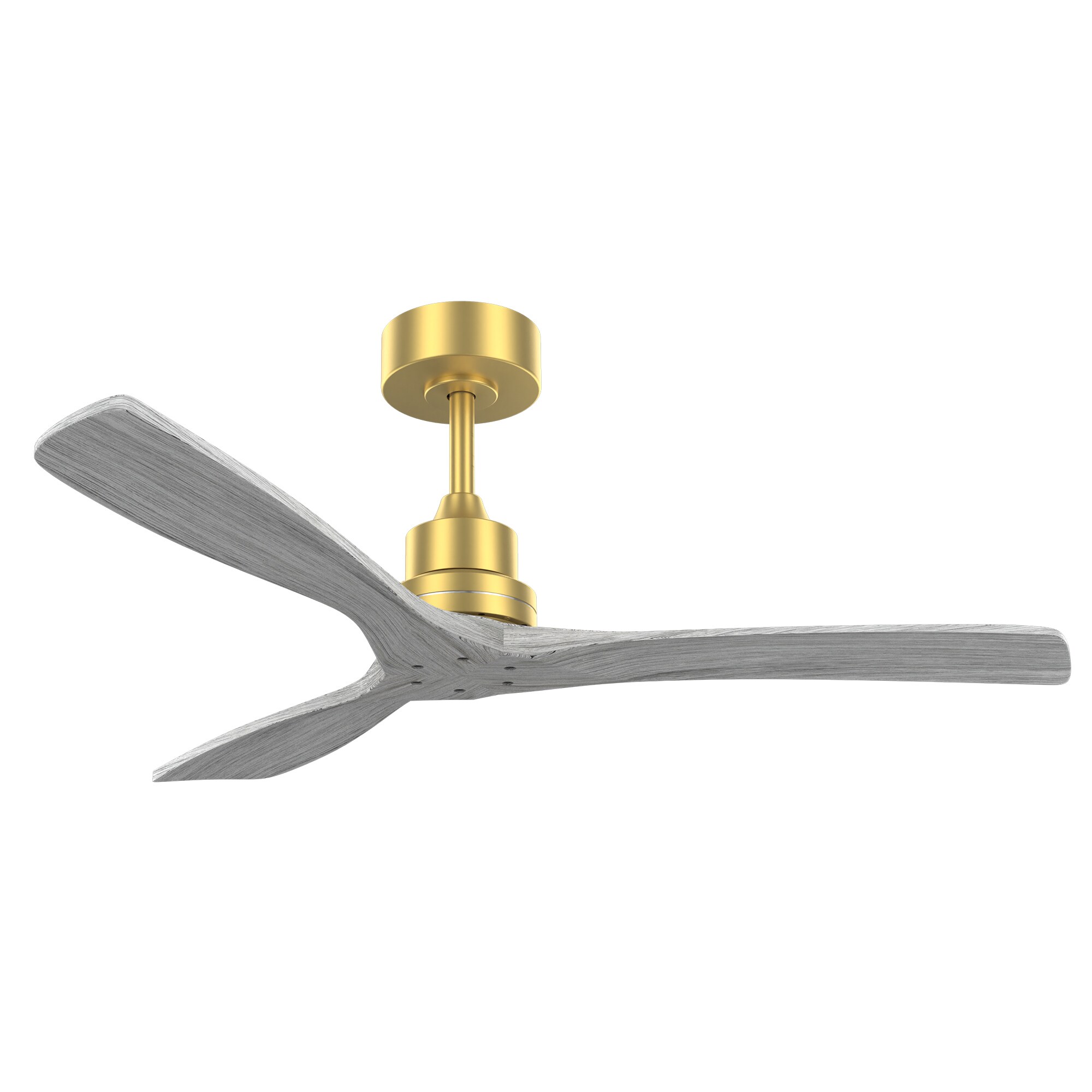 SINOFURN SYD130022GD 52-in Outdoor Gold with Wood Blades Ceiling Fan Without Light - Remote Included ( 3 -Blade )