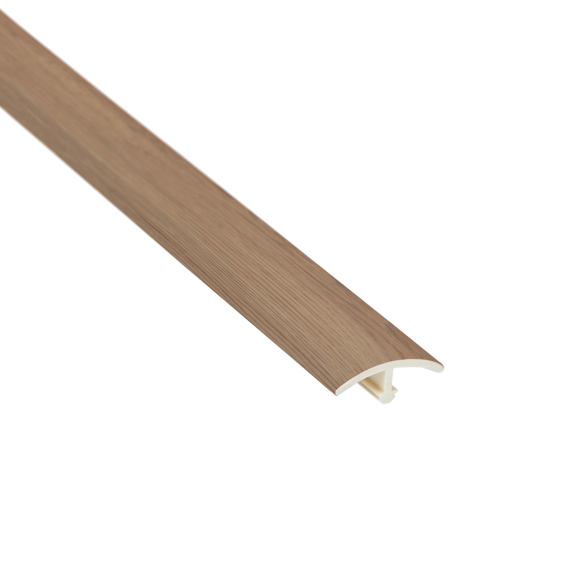 SMARTCORE By COREtec Floors Vanderbrook Oak 2/5-in T x 1-3/4-in W x 94.49-in L Prefinished Oak PVC T-moulding Floor Moulding Trim