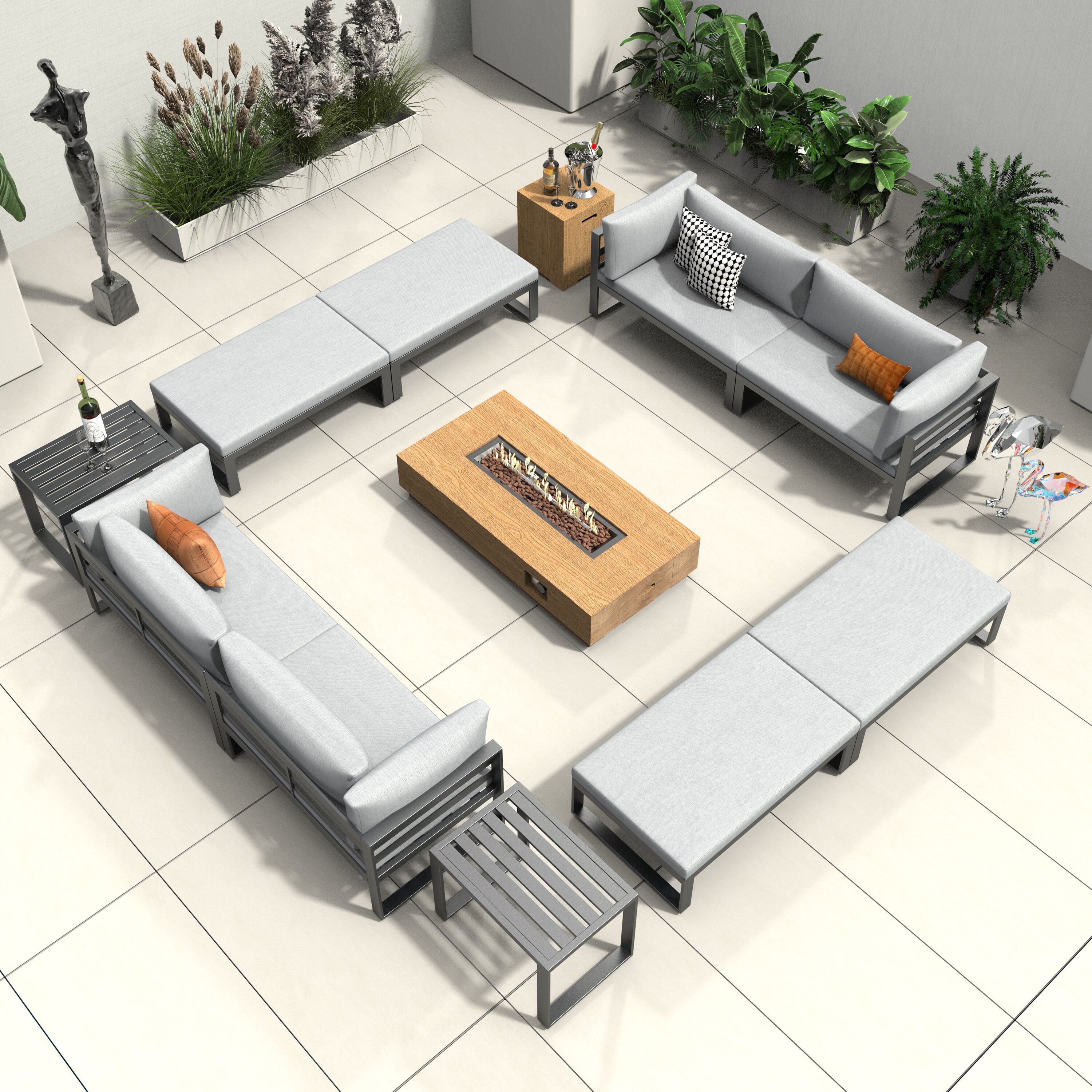 Direct Wicker DWG-50128G&2333BR Patio-Conversation-Sets - View #3