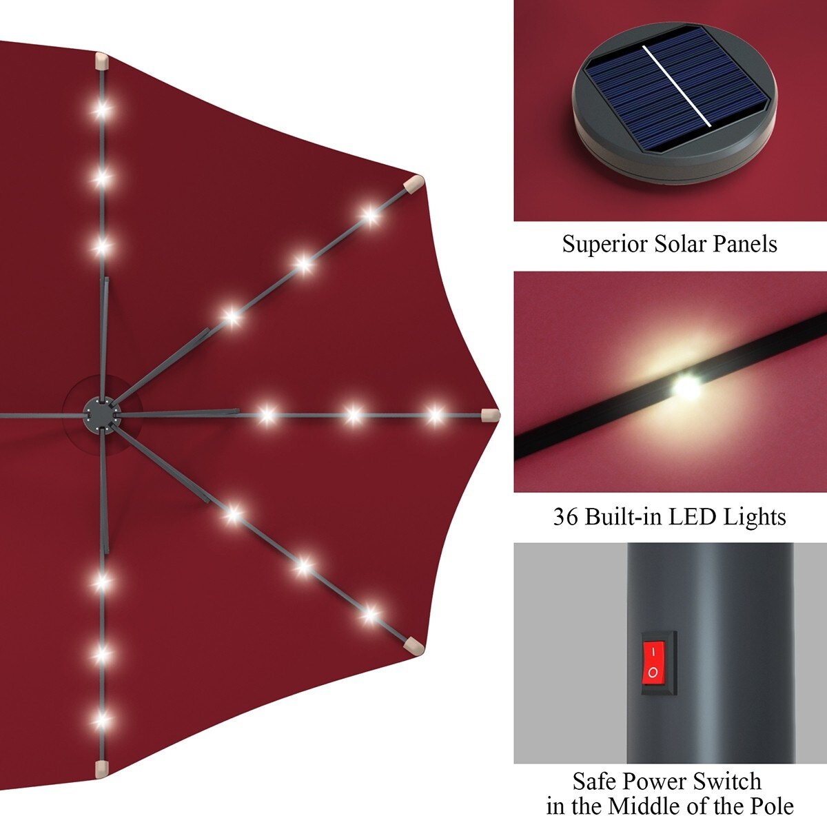 Mondawe 15FT PATIO UMBRELLA Umbrellas-2 - View #8