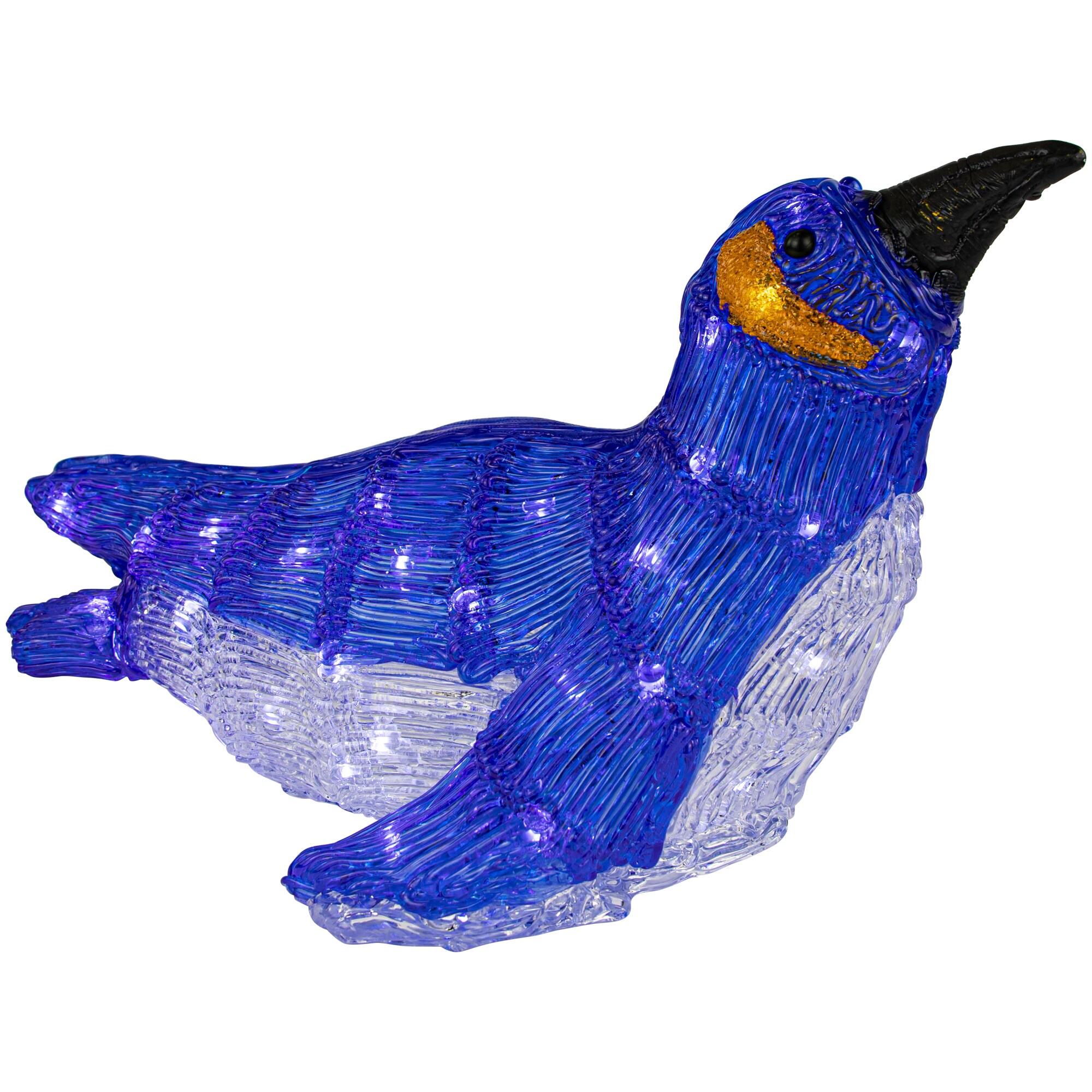 Northlight 32269635 9-in Freestanding Penguin Yard decoration with White LED Lights
