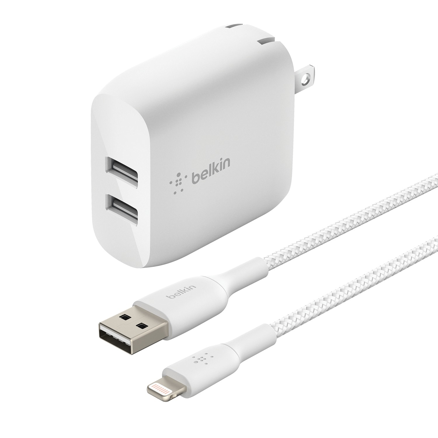 Belkin Micro USB ; Usb-C ; Lightning Wall Outlet Charger 2 in the Mobile  Device Chargers department at 