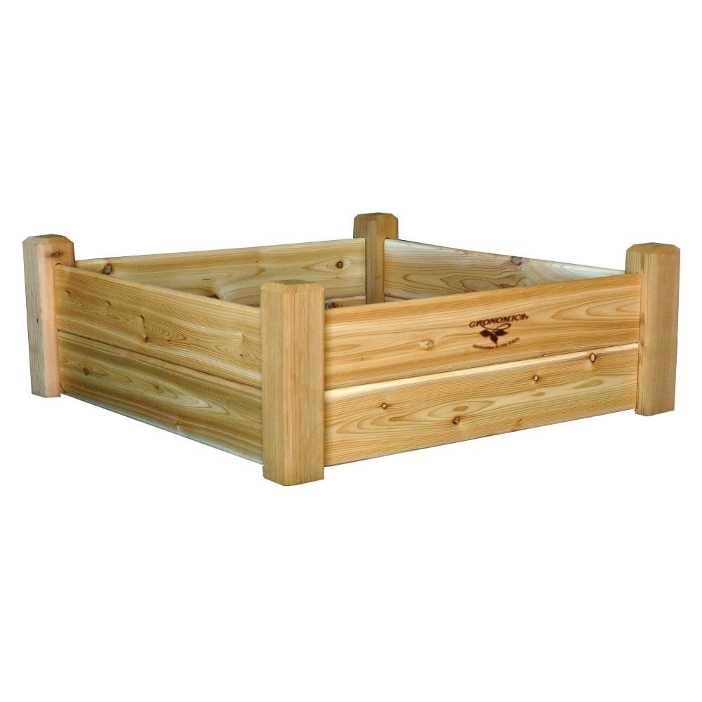Gronomics L-RGB 34-34-13 34-in W x 34-in L x 13-in H Natural Cedar Raised Garden Bed