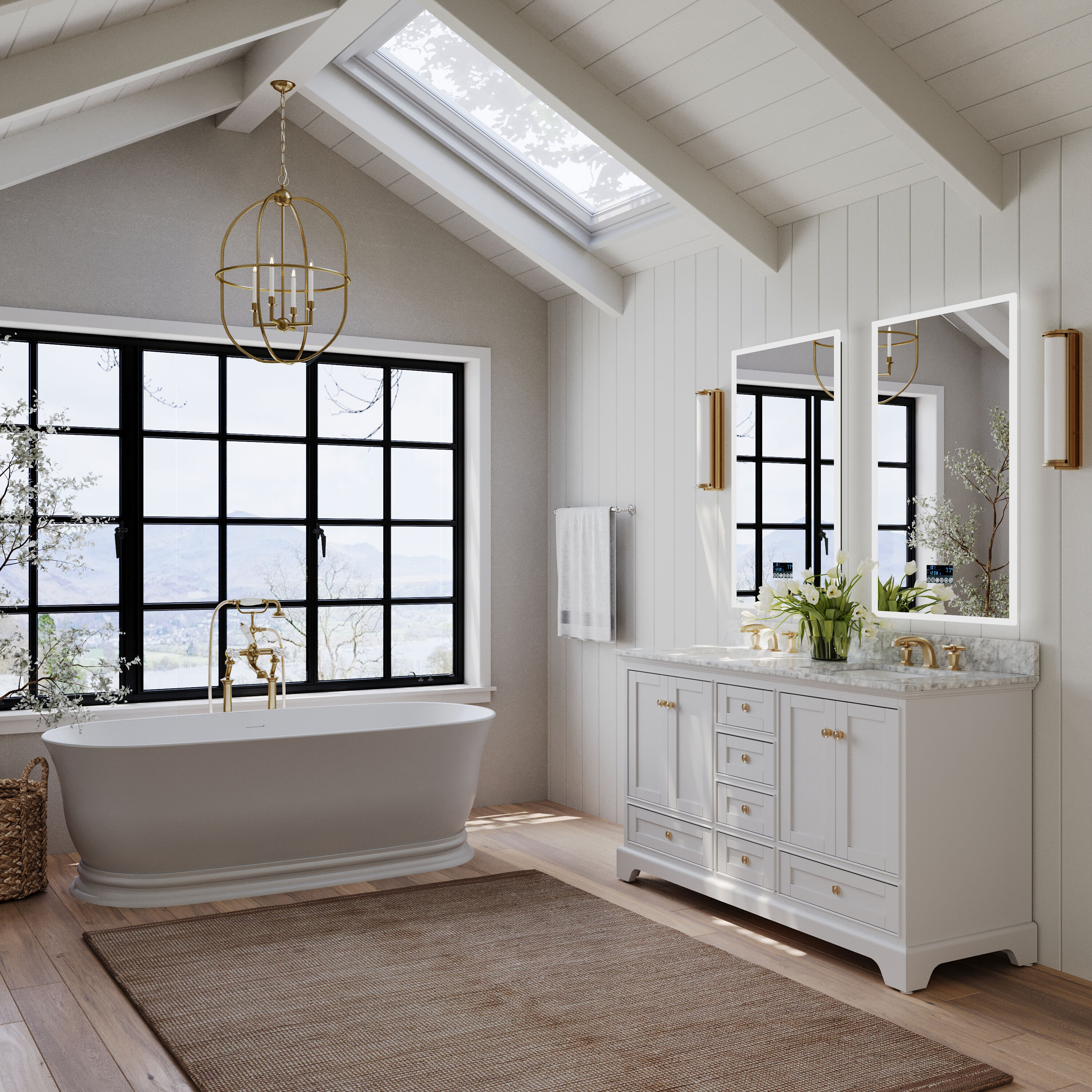 Ancerre Designs VTS-AUDREY-66-W-CWGD Bath-Vanity-Combo - View #11