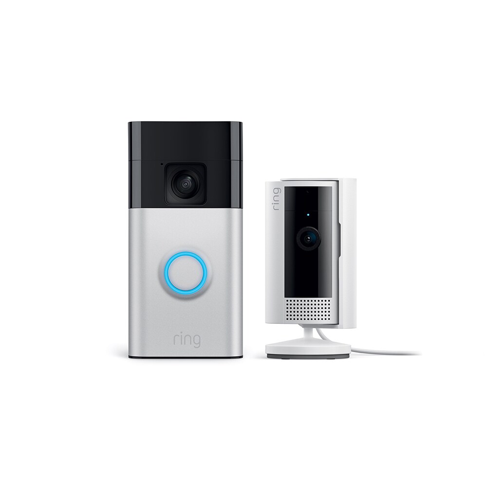 Ring Essential Security Set with Battery Doorbell Plus and Indoor Cam