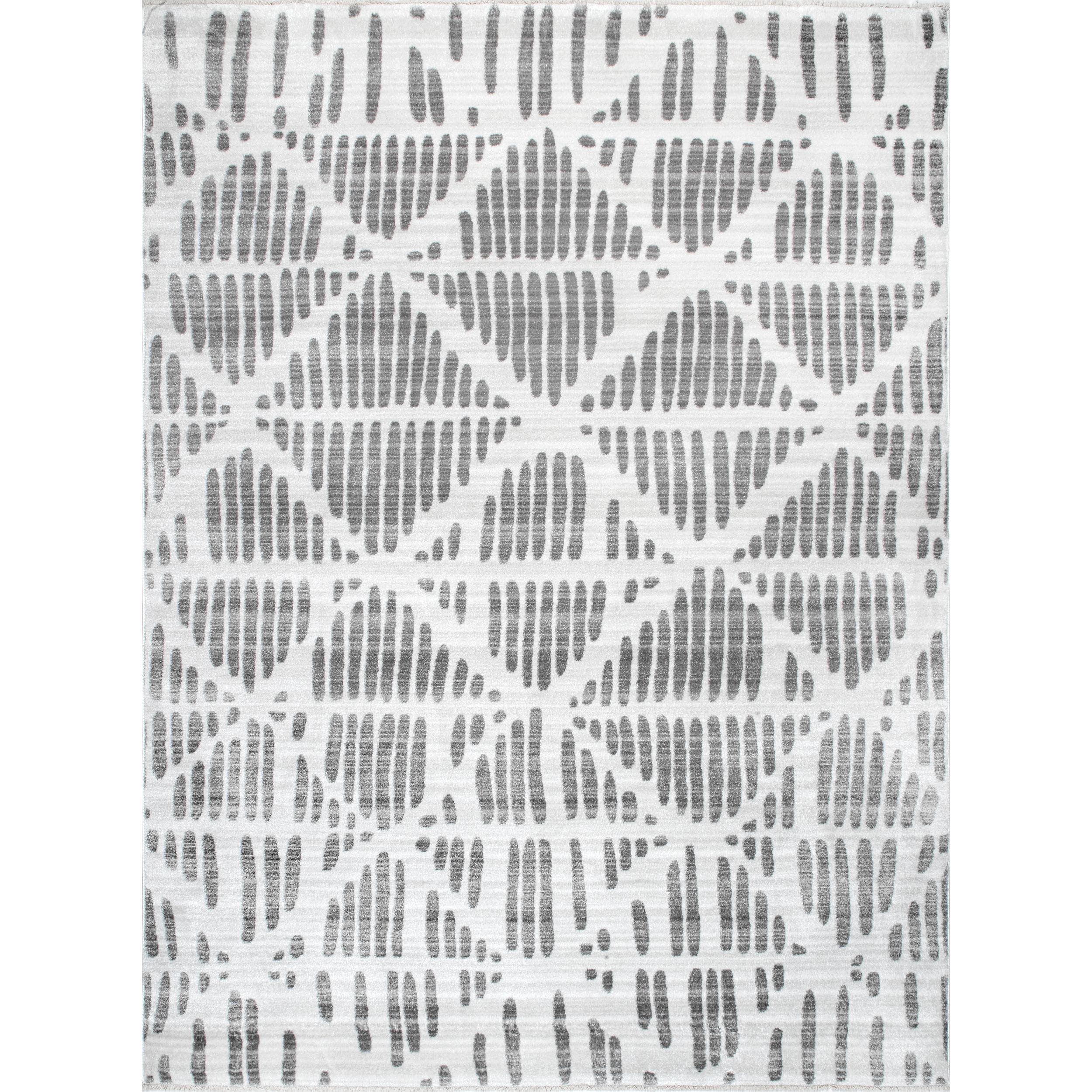nuLOOM ECES16A-208 Escape 2 X 8 (ft) Light Gray Indoor Geometric Runner Rug