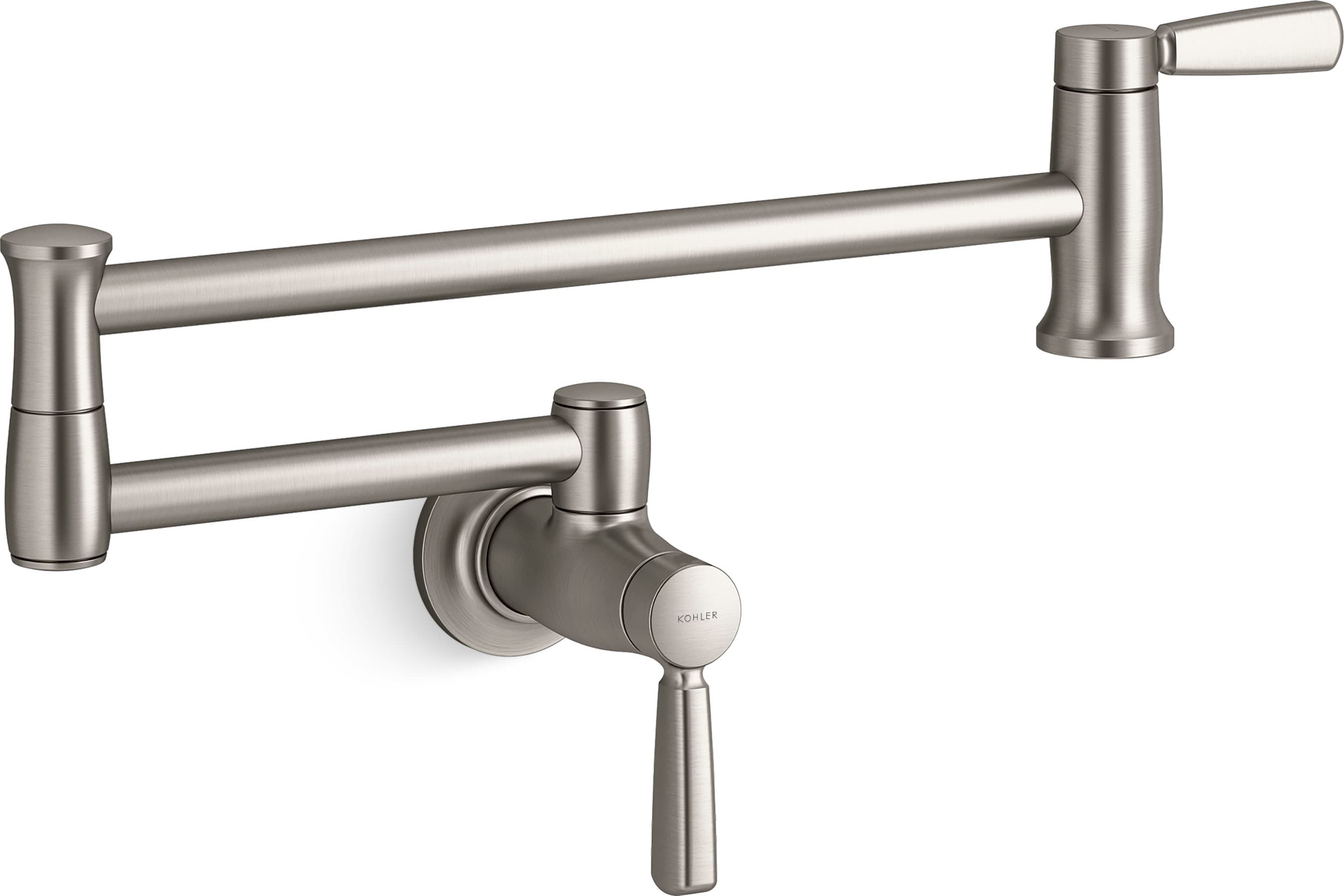 KOHLER 35744-VS Vibrant Stainless Single Handle Wall-mount Pot Filler Kitchen Faucet