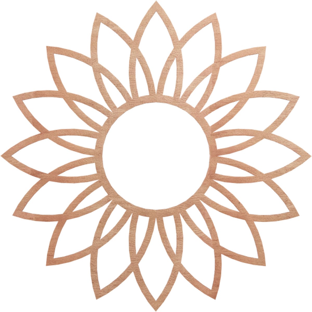 Ekena Millwork CMWP36X36X0250DACH Daisy Fretwork 36-in W x 36-in L Contemporary Cherry Wood Whole Ceiling Medallion