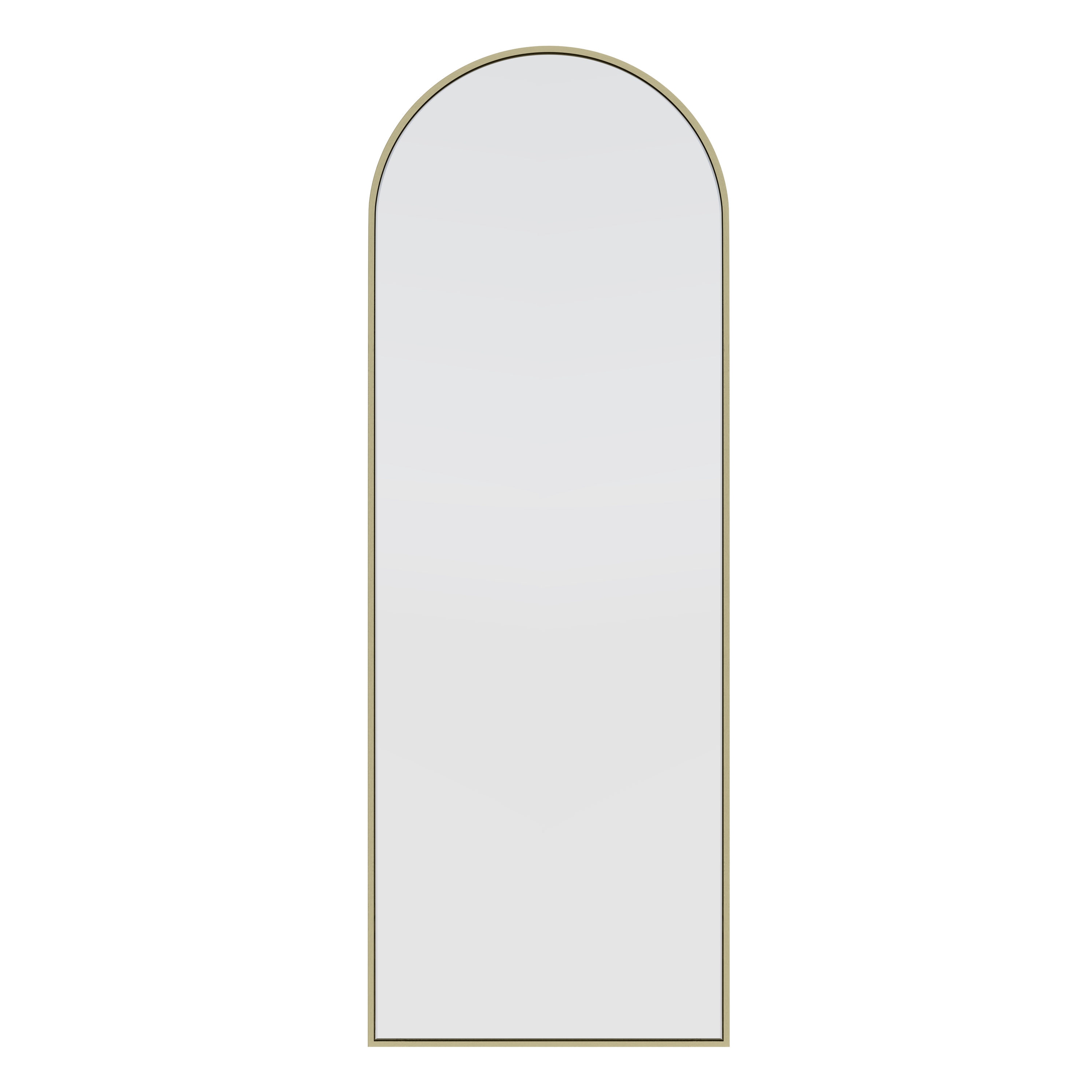 Glass Warehouse MF-ARC-67X24-SB Kira 24-Inches W x 67-Inches H Arch Bronze Framed Full Length Wall Mirror