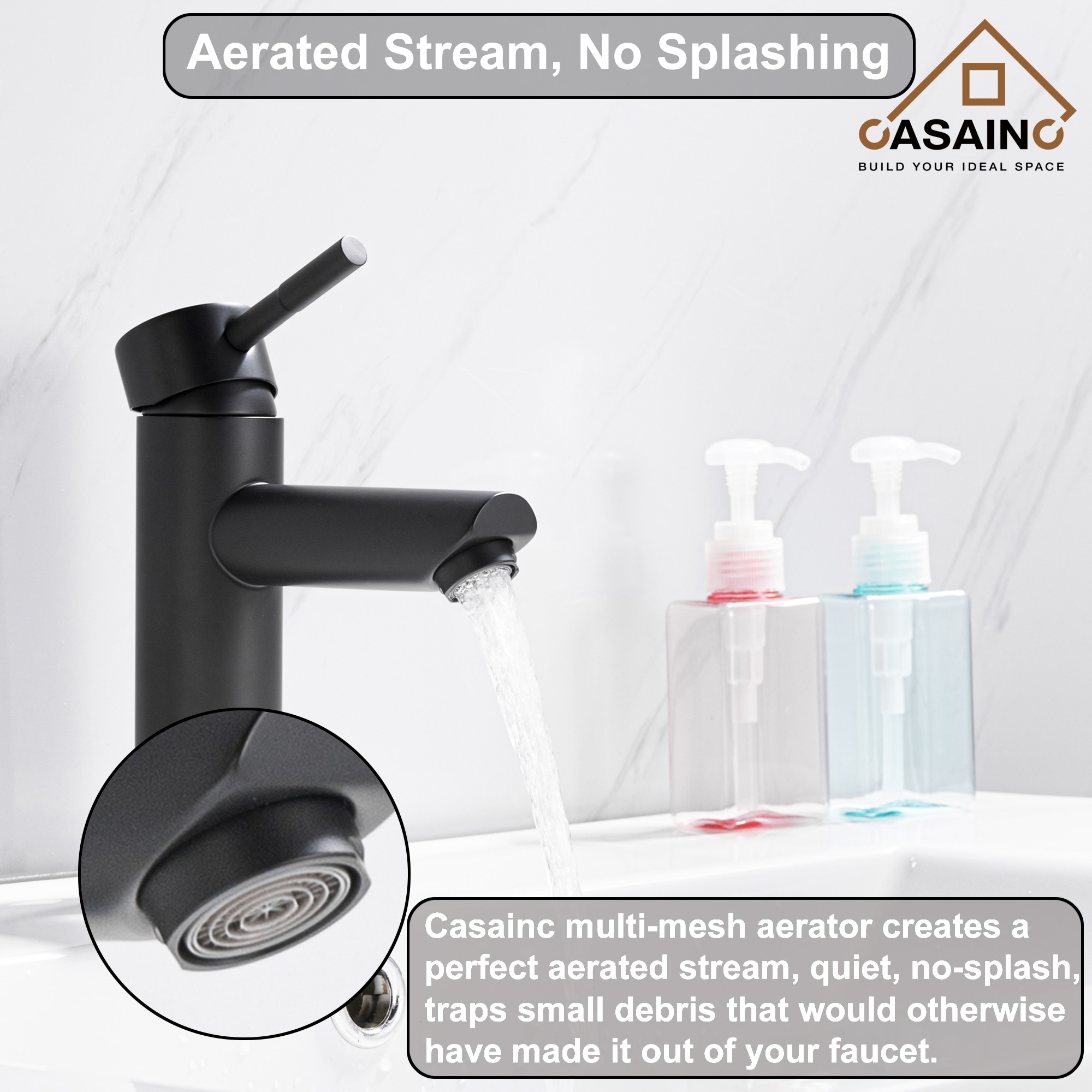 CASAINC AM-BF001-MB Lavatory-Faucets - View #8