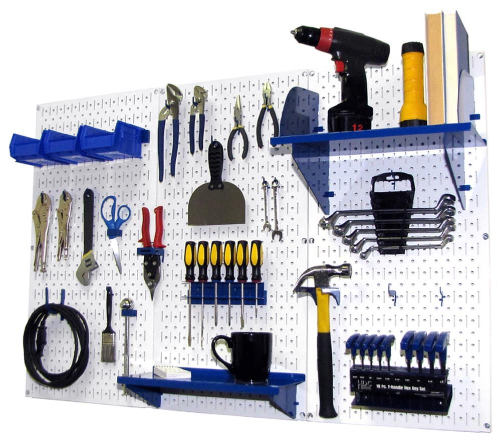 Element System Peg Board Tool Holder Set includes screws and wall plugs -  White (19-Piece), Made in Germany : : DIY & Tools