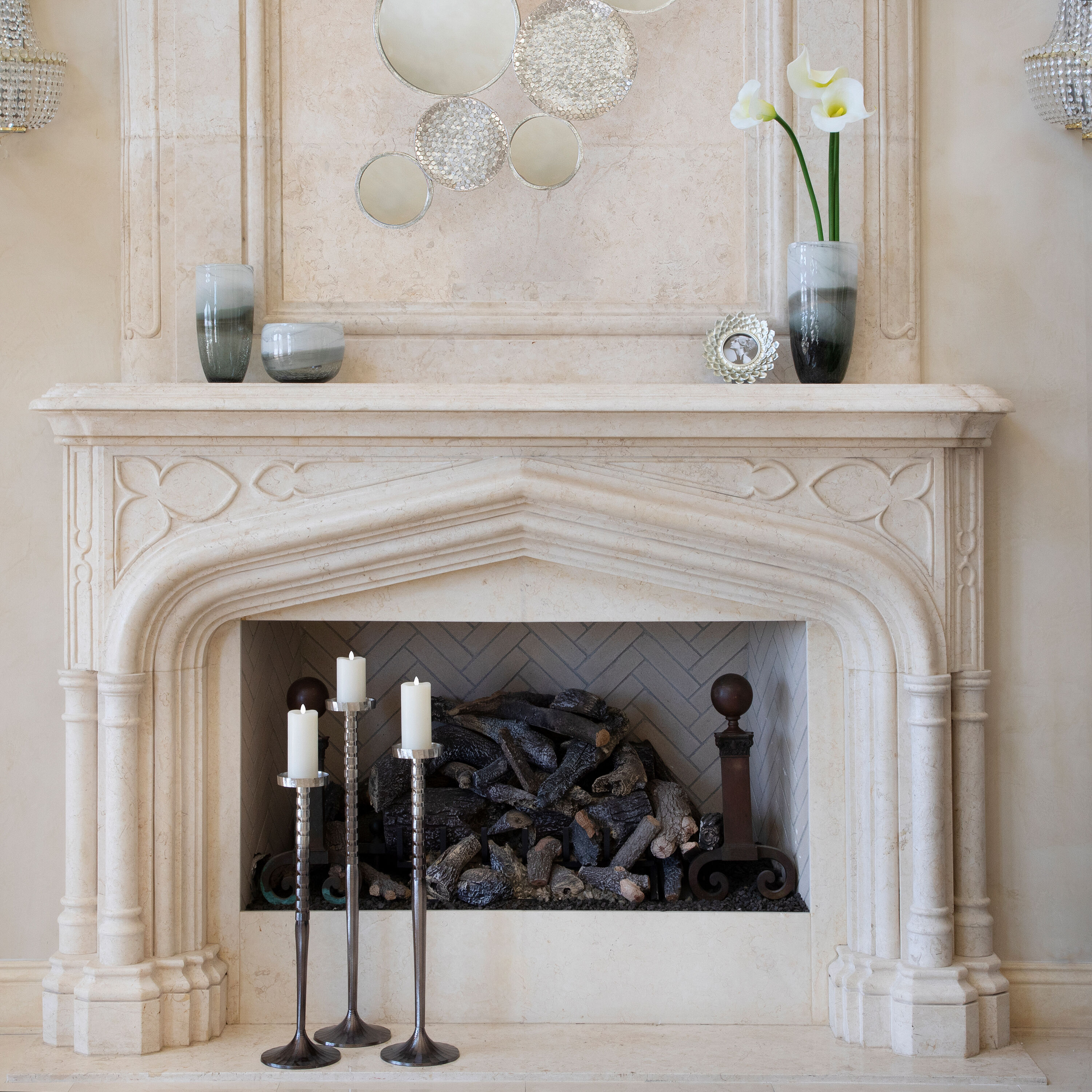 Sagebrook Home 15251-01 1 Candle Metal Pillar Candle Holder