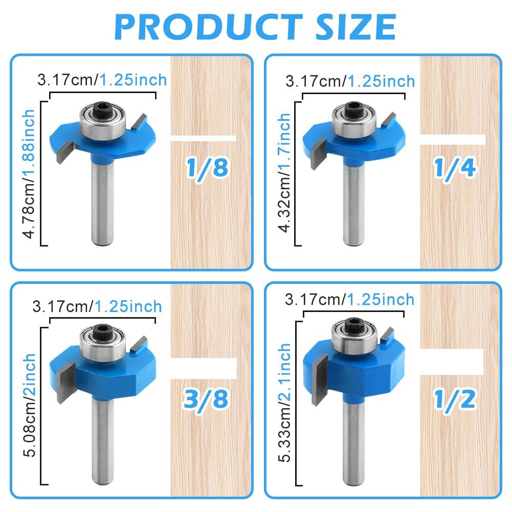 SenQWFa LDC0821C201 Cabinetry-Joinery-Router-Bits - View #2