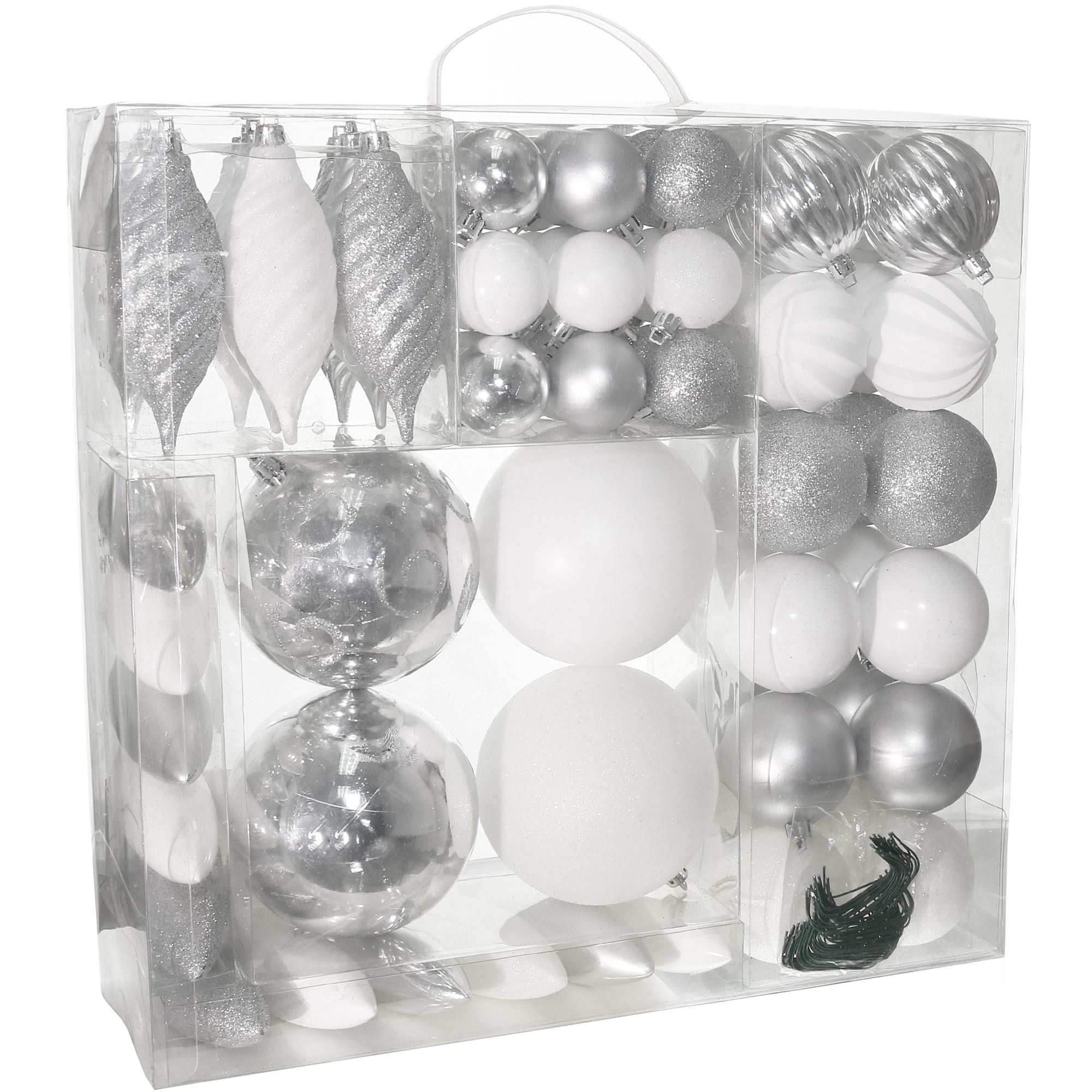 RN'D Toys RD-118 75 -Pack Multiple colors/finishes Ball Standard Indoor/Outdoor Ornament set Shatterproof