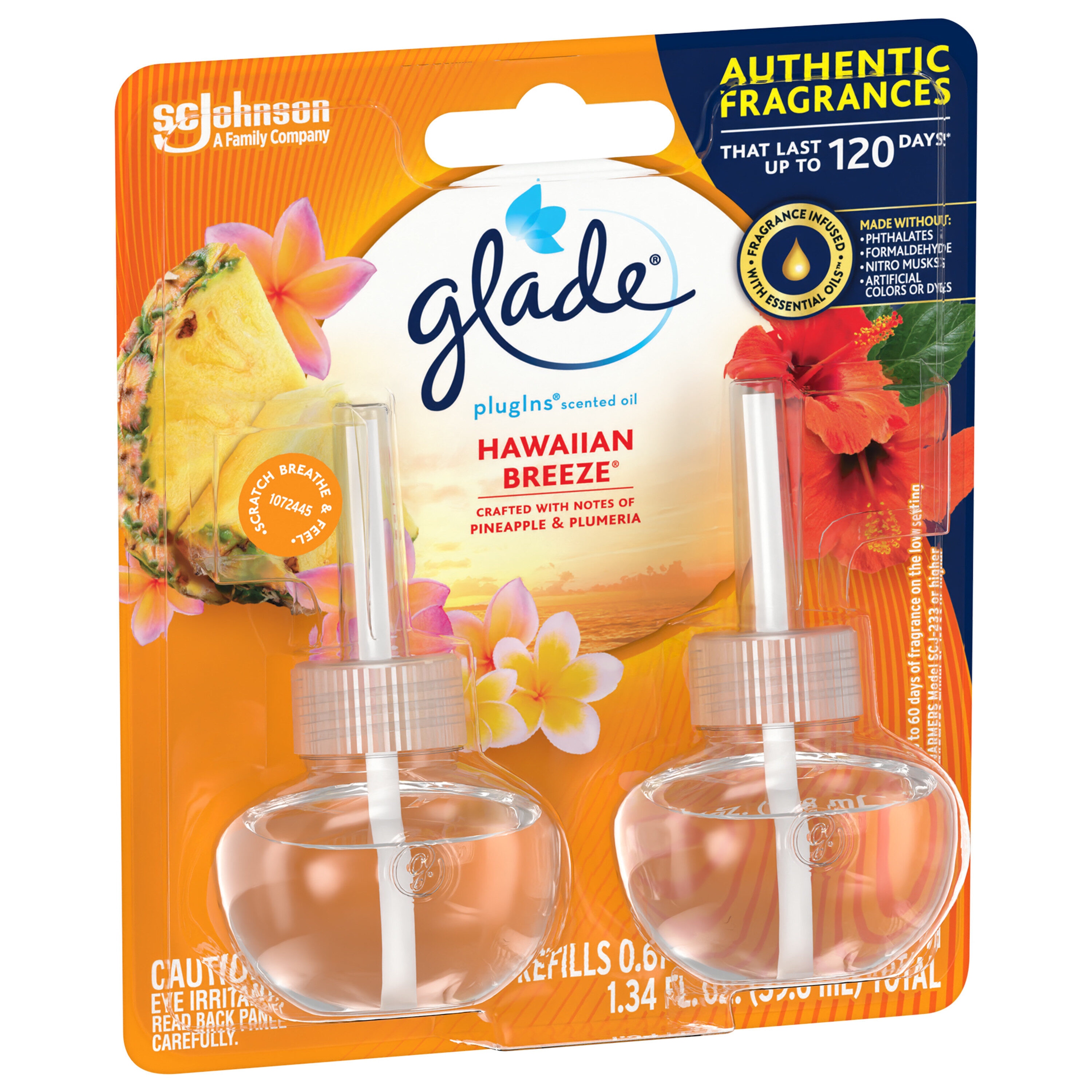 Glade 0.67-fl oz Hawaiian Breeze Refill Air Freshener (2-Pack) in the Air  Fresheners department at