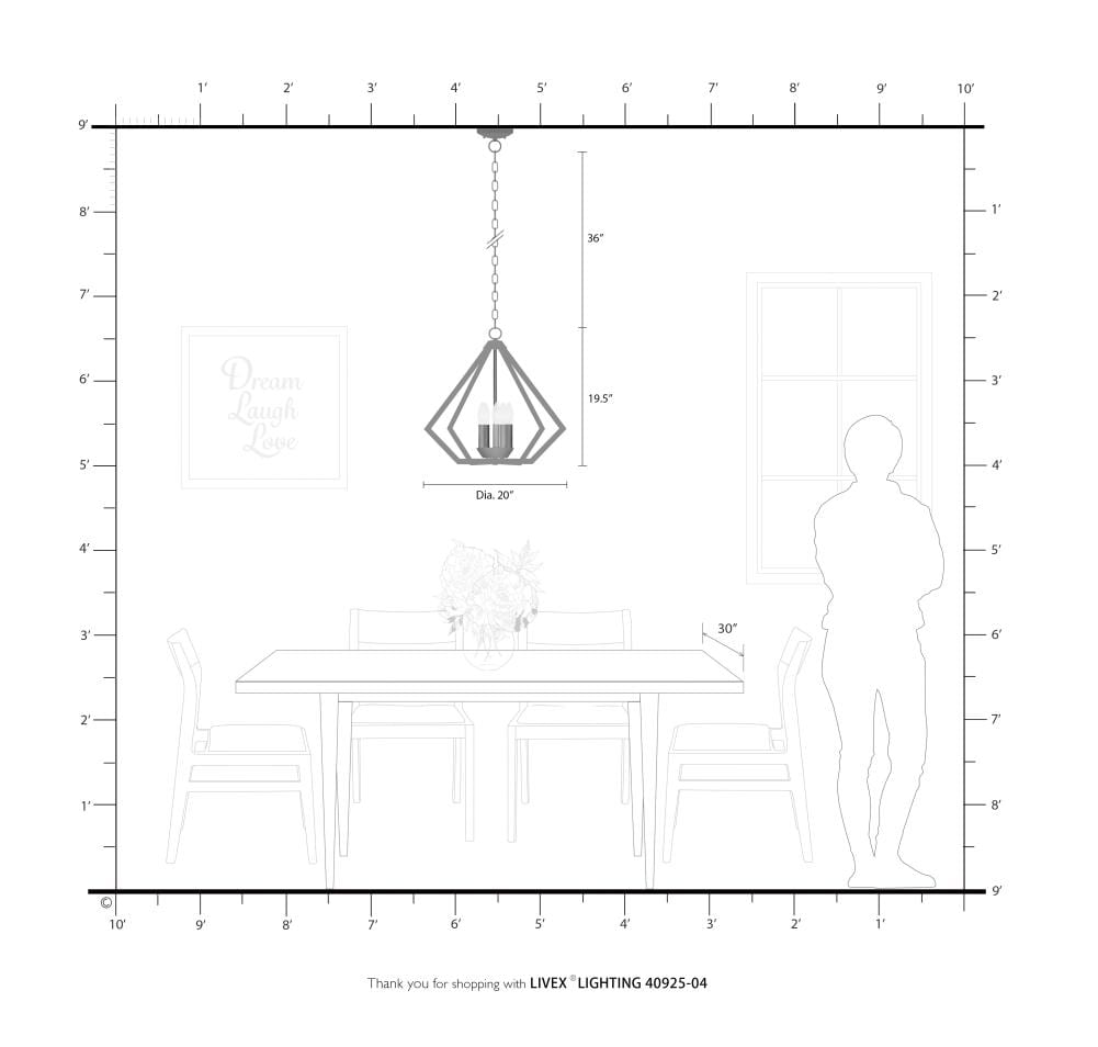 Modern Industrial Black and Nickel 5-Light Triangular Chandelier