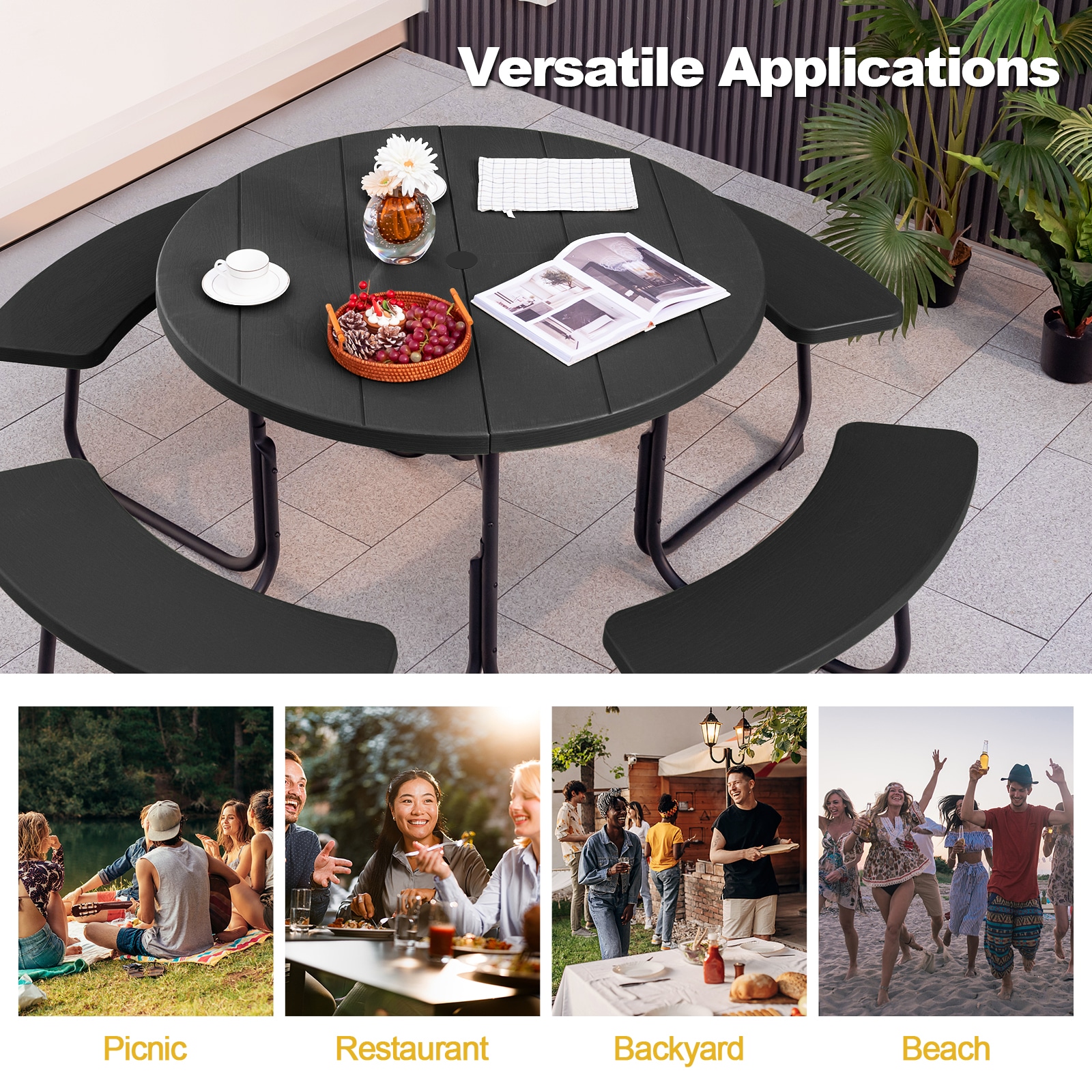 WELLFOR PECG-001 Picnic-Tables - View #5
