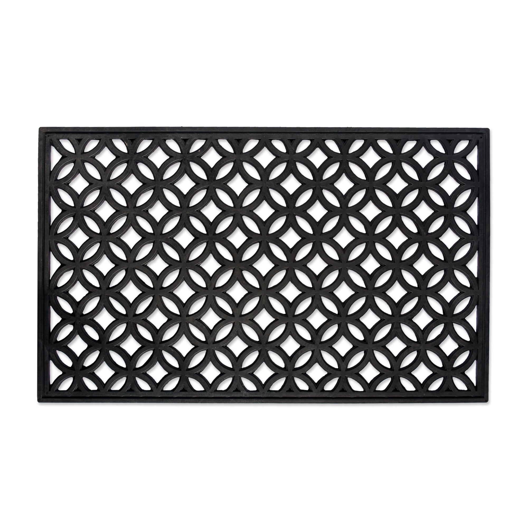 DII CAMZ37035 2-ft x 3-ft Black Rubber Rectangular Indoor or outdoor Door mat