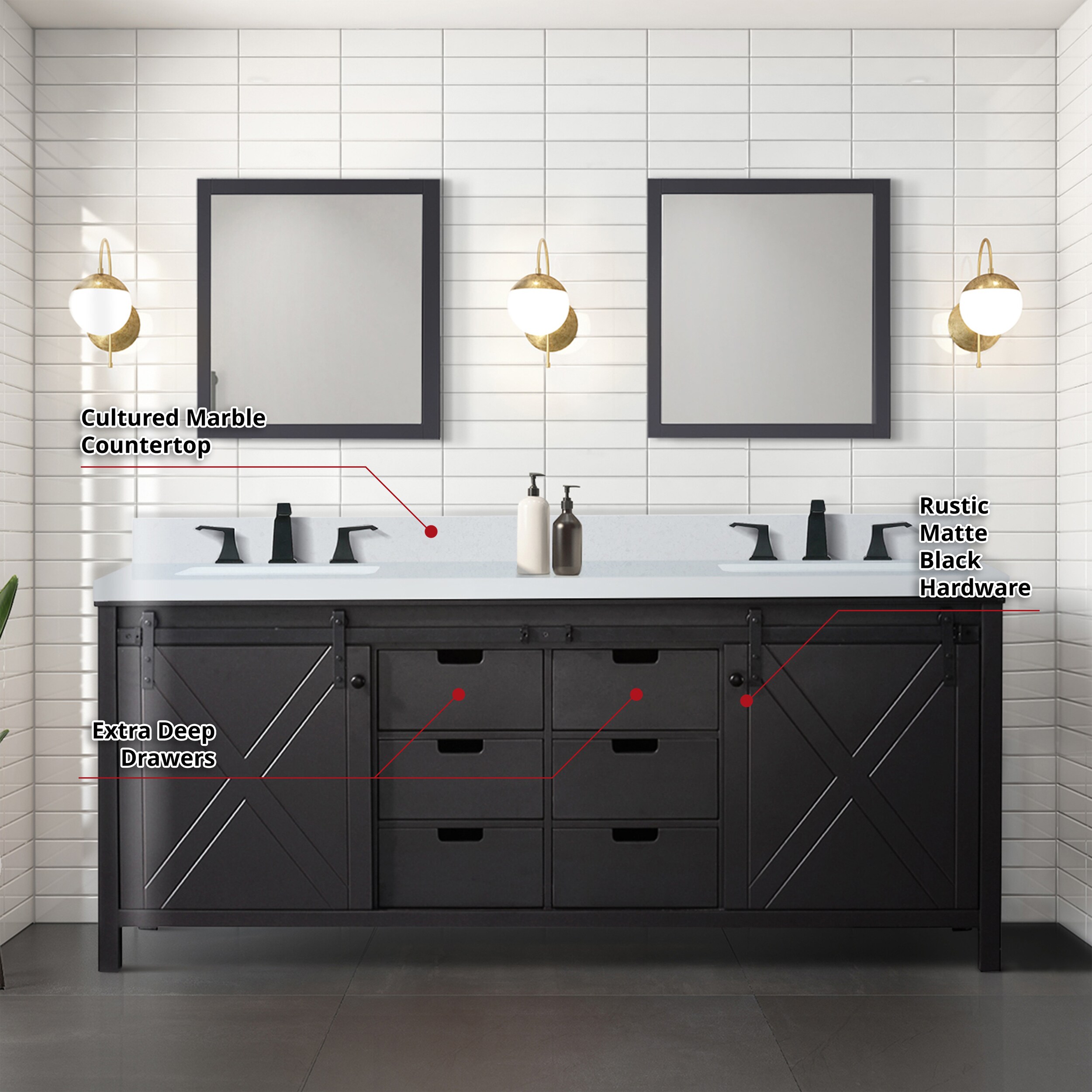 Lexora LVM80DC311 Bath-Vanity-Combo - View #6