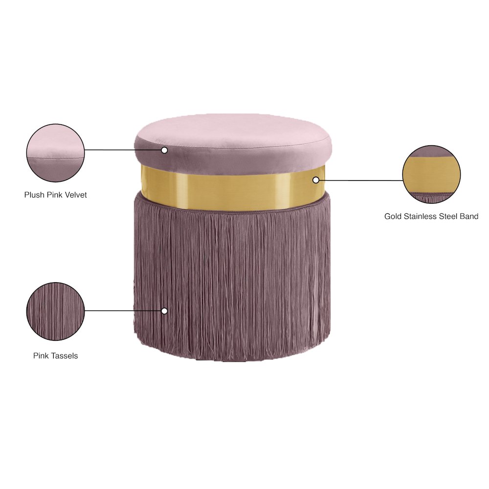 Meridian 142PINK Indoor-Ottomans - View #4