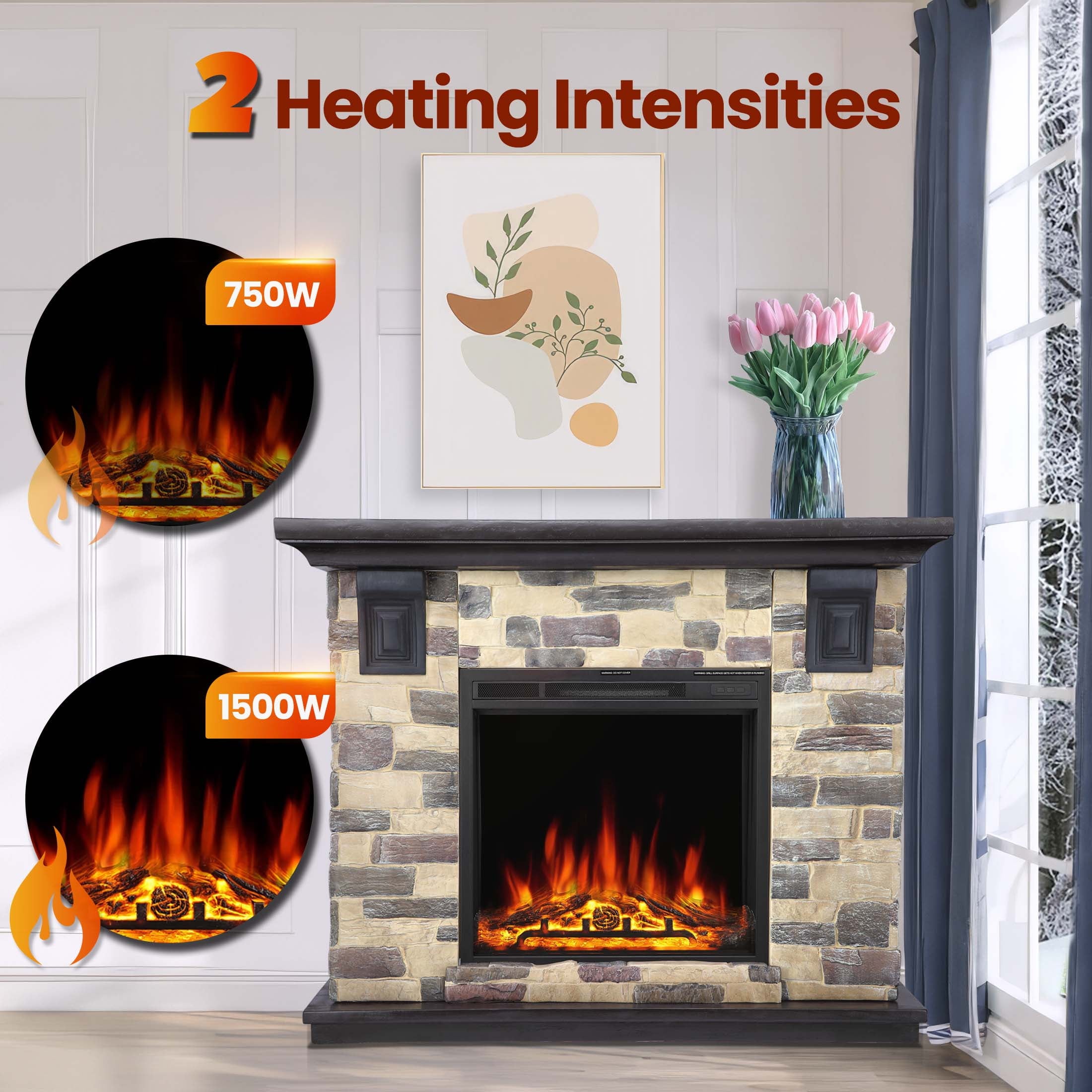 COWSAR LS4926YHM+Y926M Electric-Fireplaces - View #5