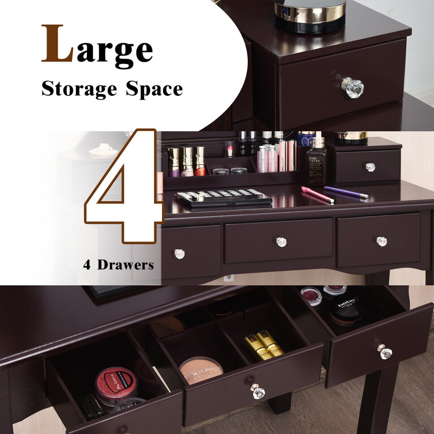 Costway CSHY001338 Bedroom-Vanities - View #7