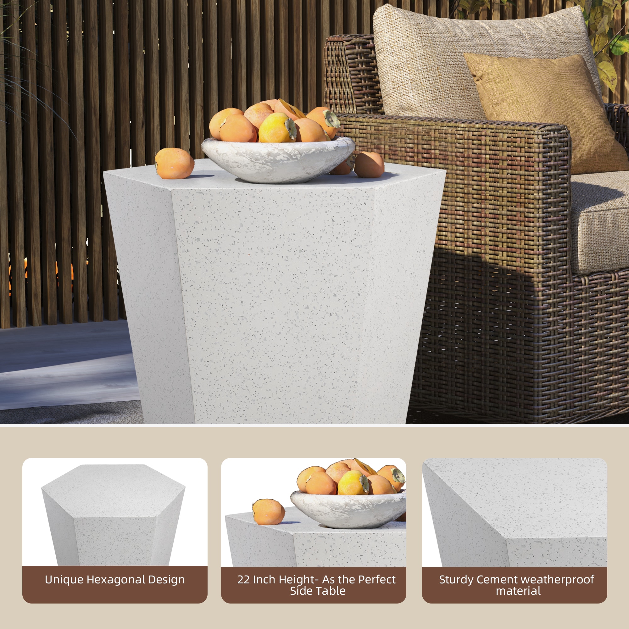 UPHA T24S-6BX-MB Patio-Tables - View #3