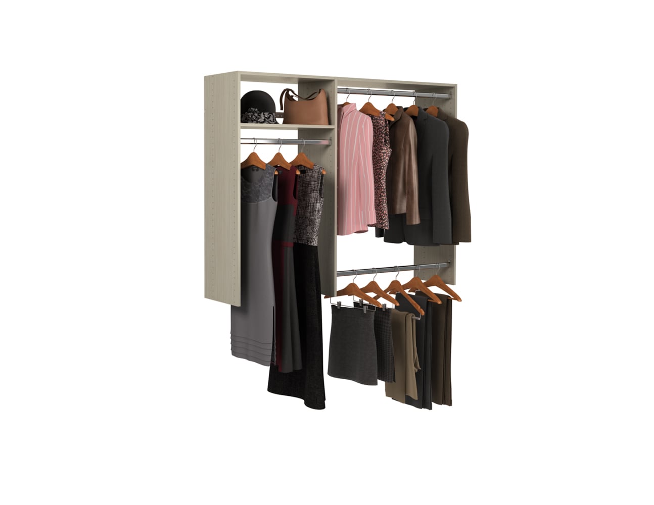 Easy Track OK0348-CG Wood-Closet-Kits - View #2
