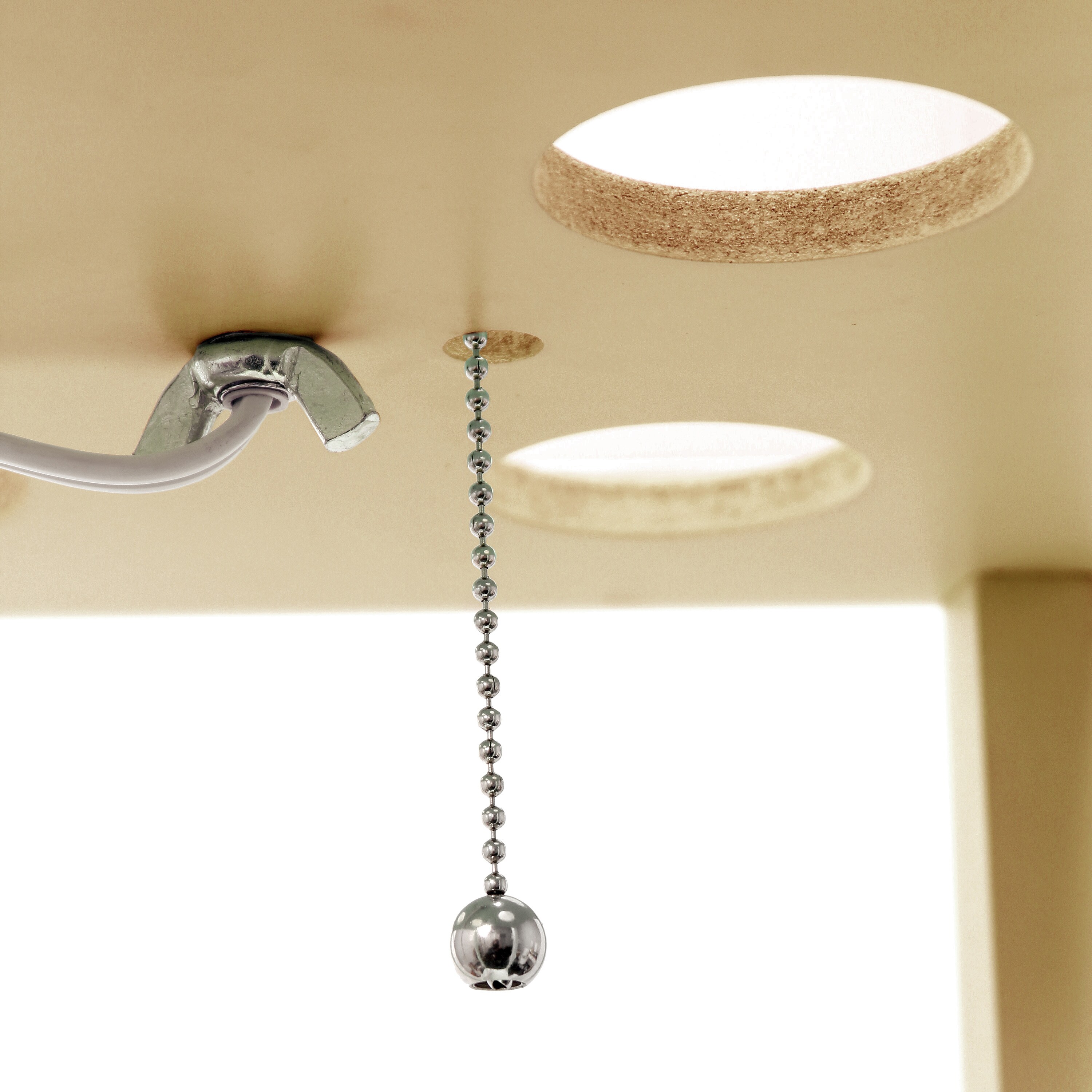 Tan Mixed Material Shelf Floor Lamp with Linen Shade