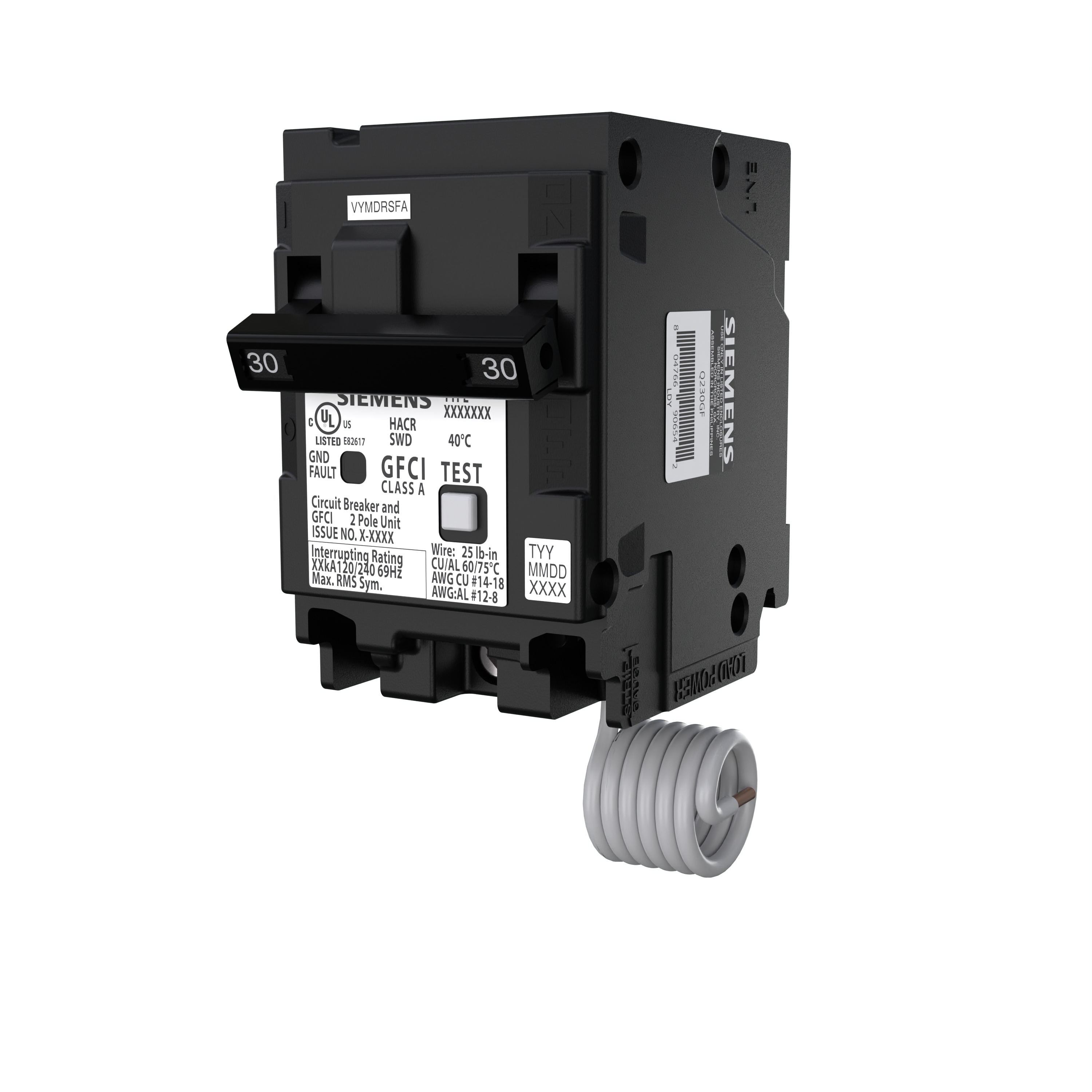 Siemens QPFB 30-amp 2-Pole Gfci Circuit Breaker Q230GFP Sansujyuku sansujyuku.com