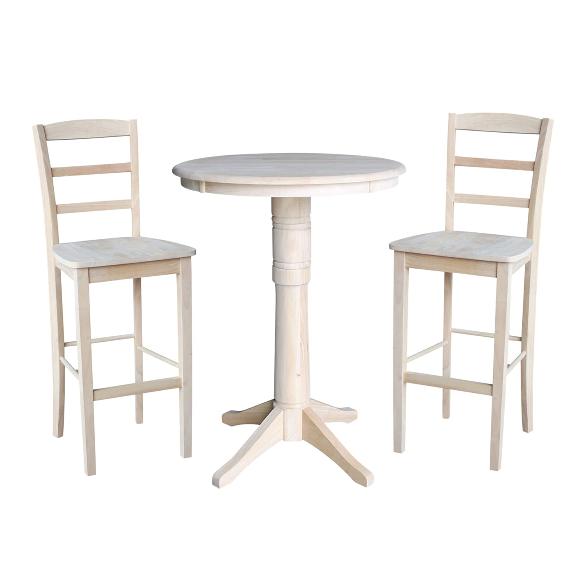 International Concepts K-30RT-27B-S403-2 Natural Casual Dining Room Set with Round Table (Seats 2)