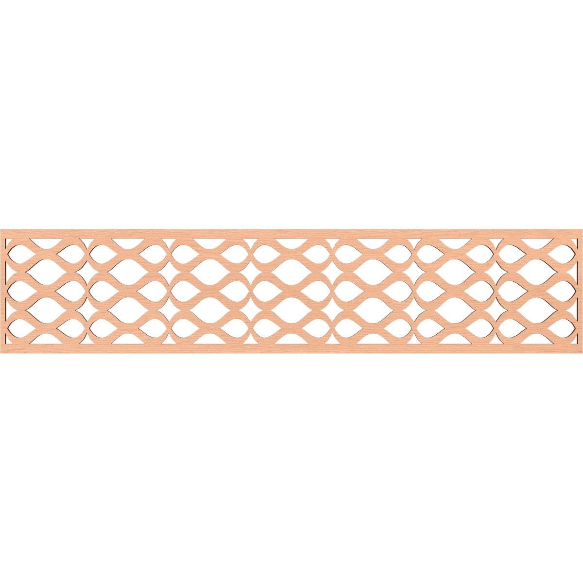 Ekena Millwork MLDB10X46SMRAL Somerset Fretwork Flat Trim 10-in x 3.9-ft Alder Brown Unfinished 2155915 Pierced Wall Panel Moulding