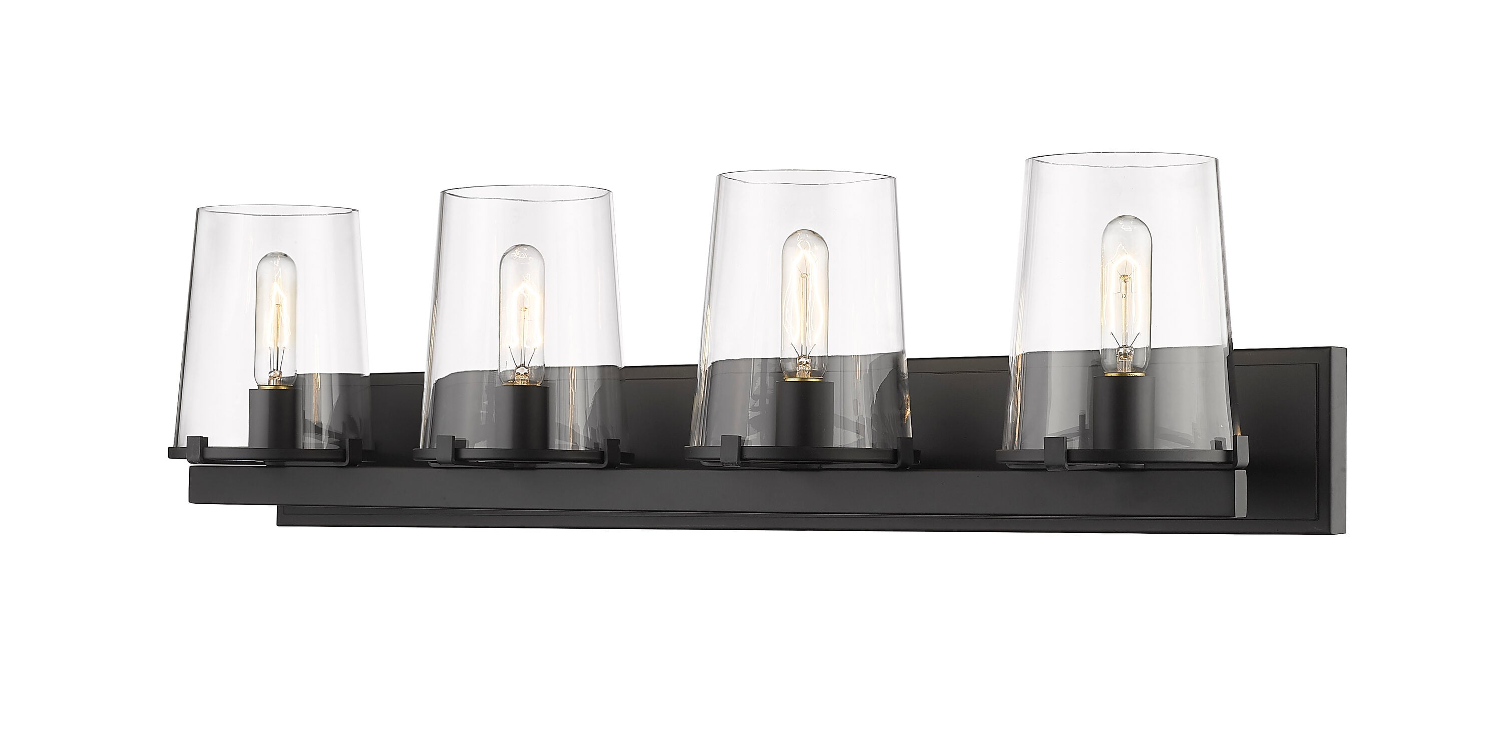 Z-Lite 3032-4V-MB Callista 37.5-in 4 -Light Matte Black Transitional Vanity light